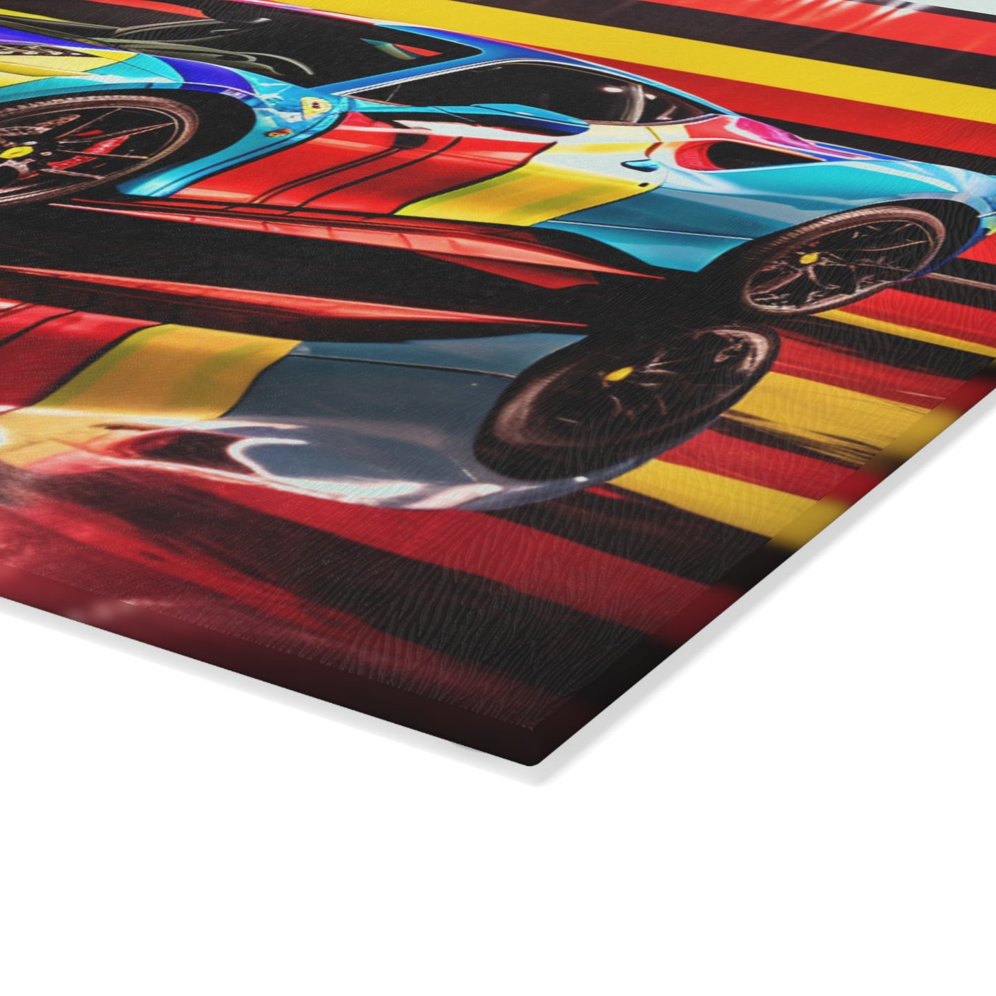 Glass Cutting Board Hyper Colorfull Ferrari 2