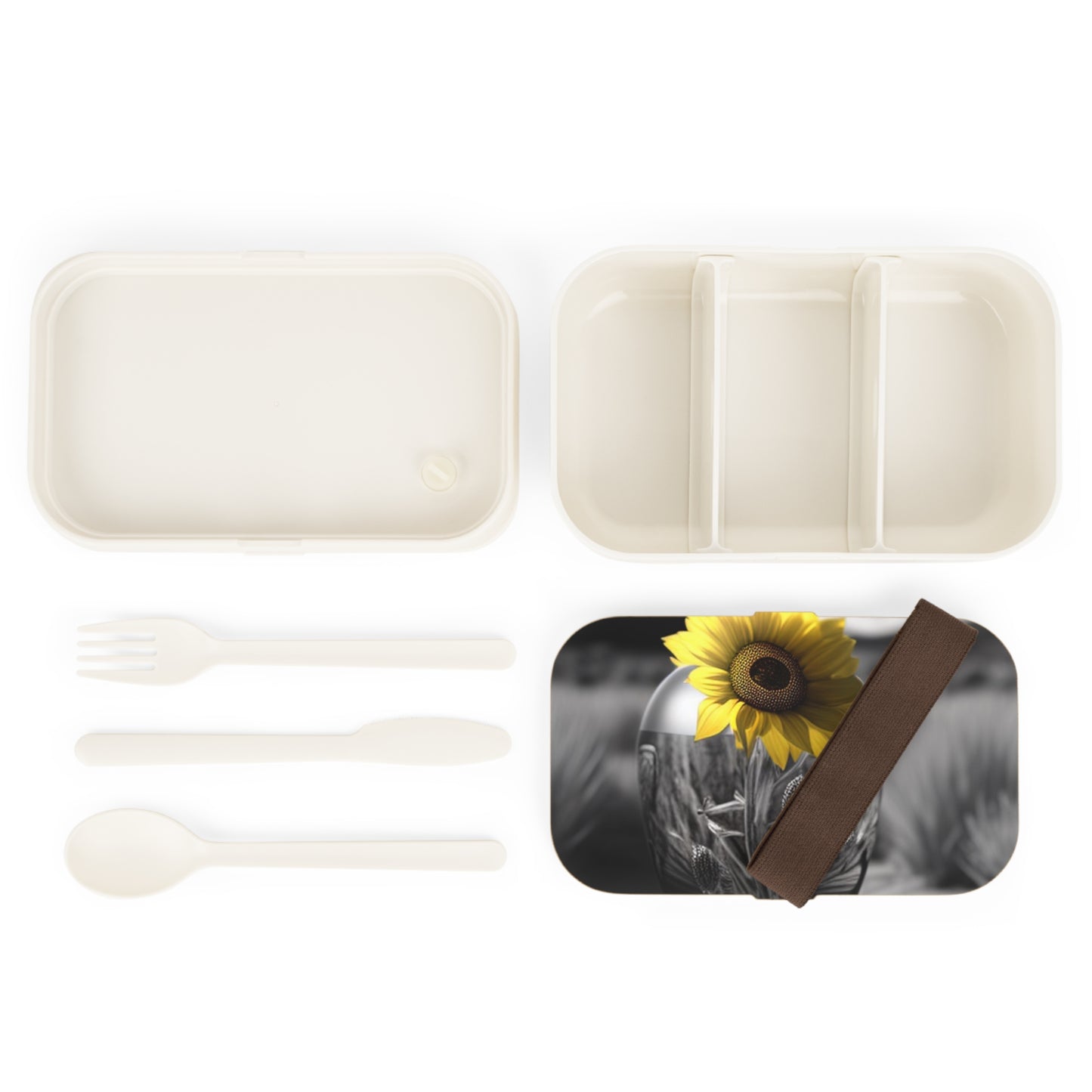Bento Lunch Box Yellw Sunflower in a vase 3