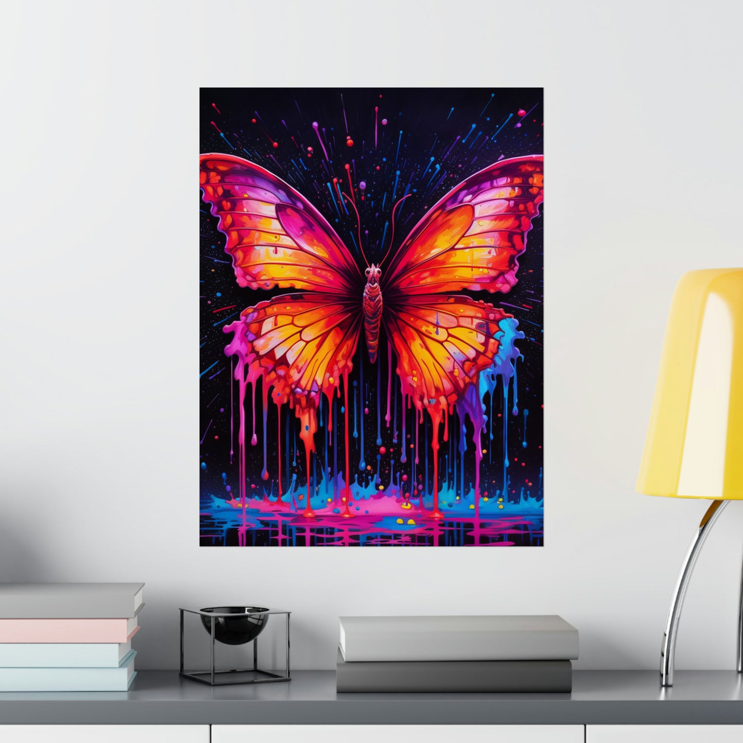 Premium Matte Vertical Posters Pink Butterfly Flair 4