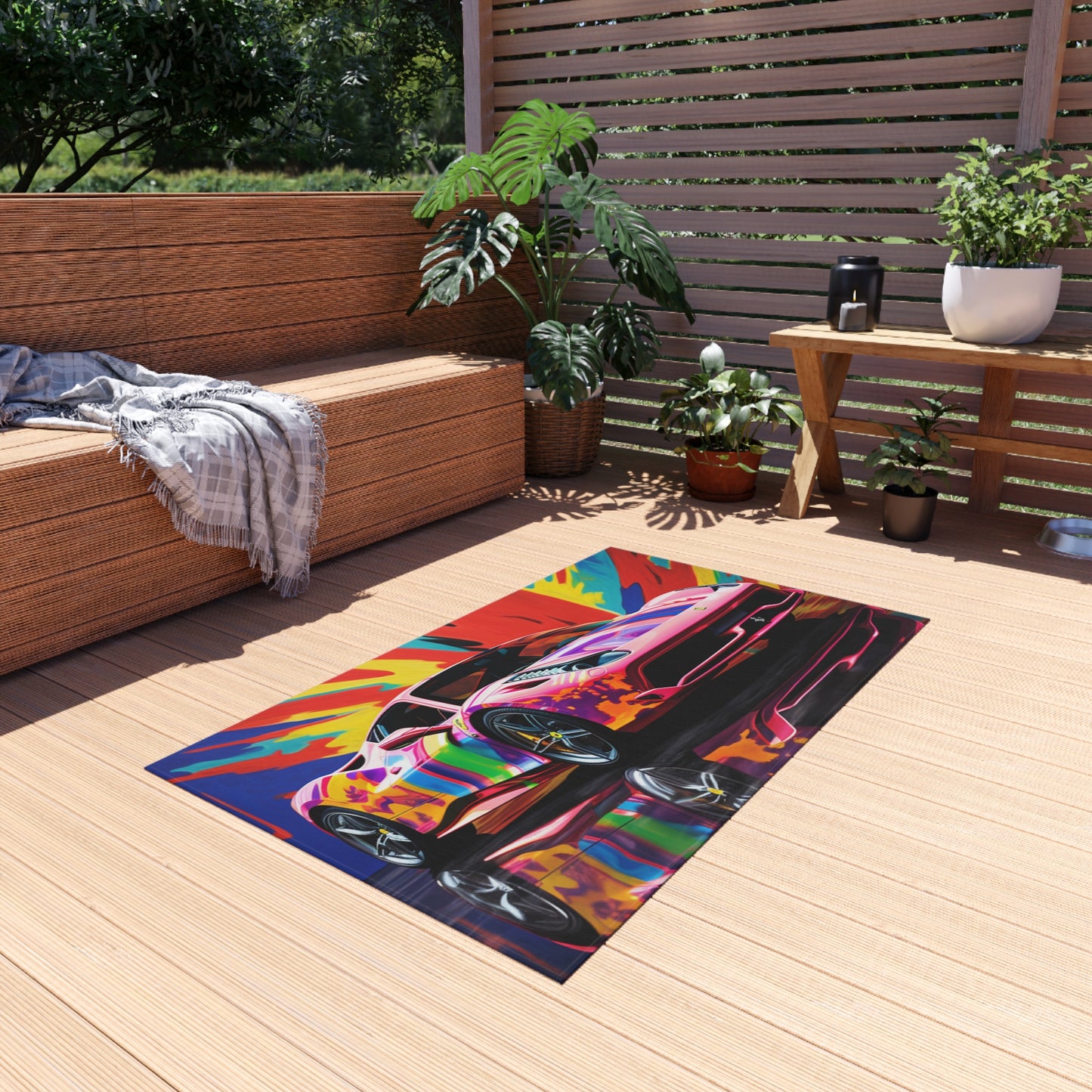 Outdoor Rug  Hyper Colorfull Ferrari 3