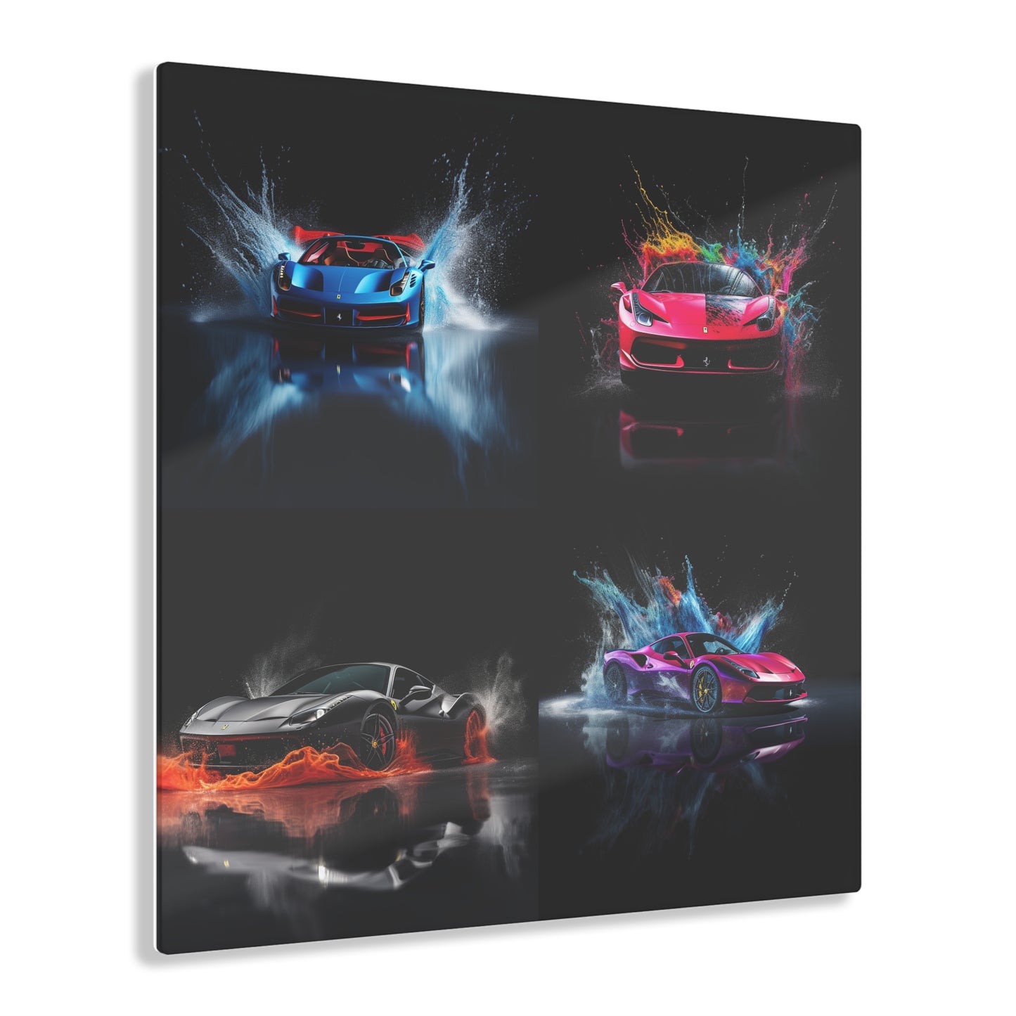 Acrylic Prints Ferrari Water Splash 5