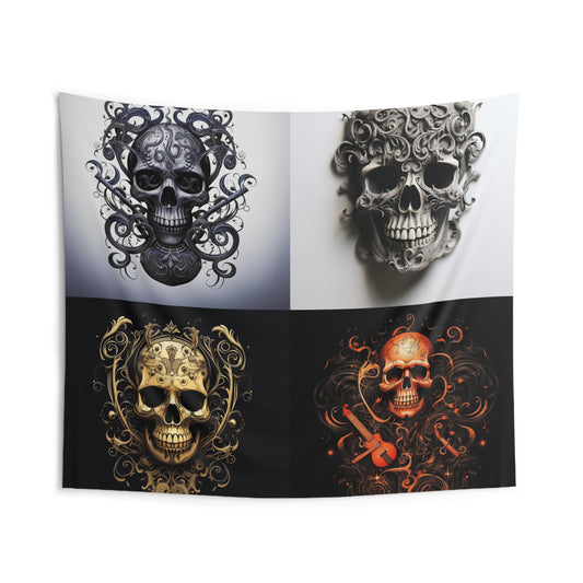 Indoor Wall Tapestries Skull Treble Clef 5