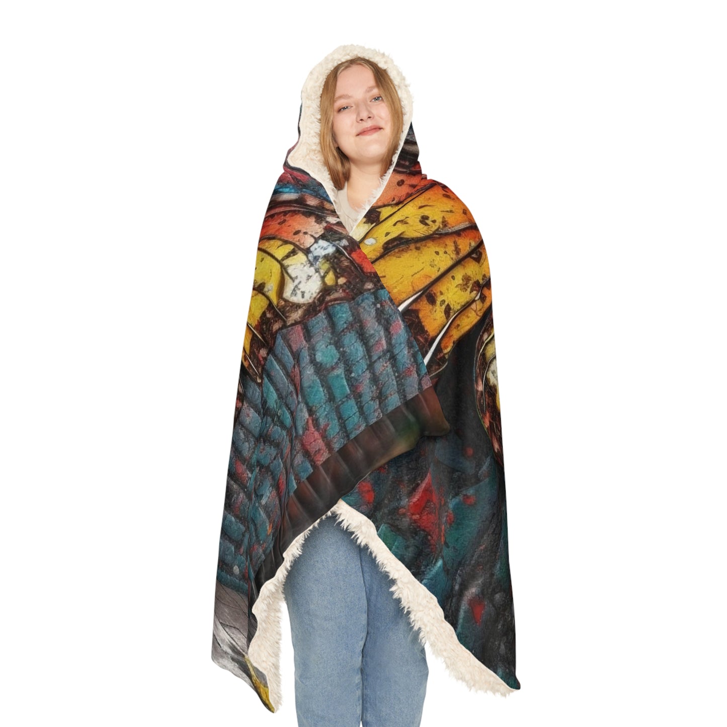 Snuggle Hooded Blanket Liquid Street Butterfly 2