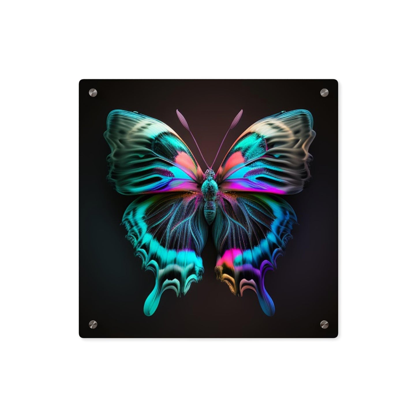 Acrylic Wall Art Panels Neon Butterfly Fusion 3