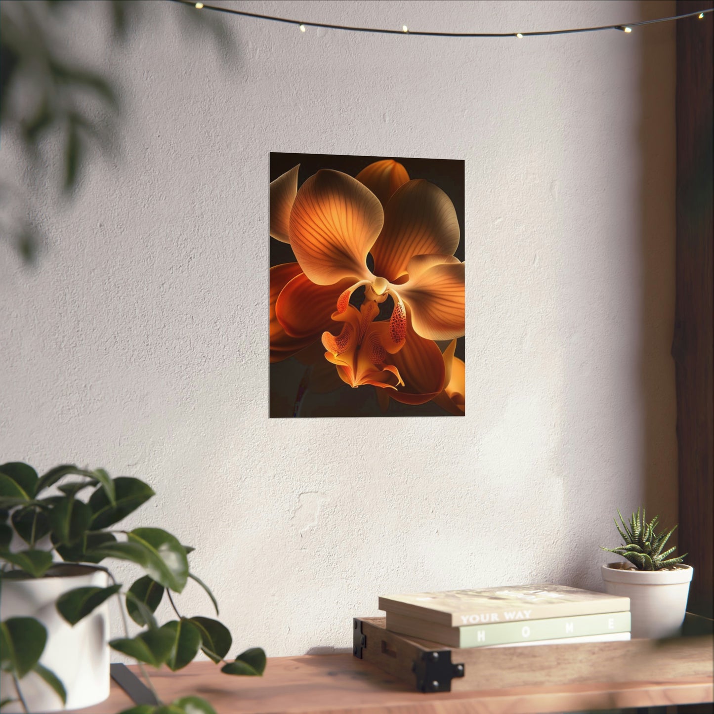 Premium Matte Vertical Posters Orange Orchid 2