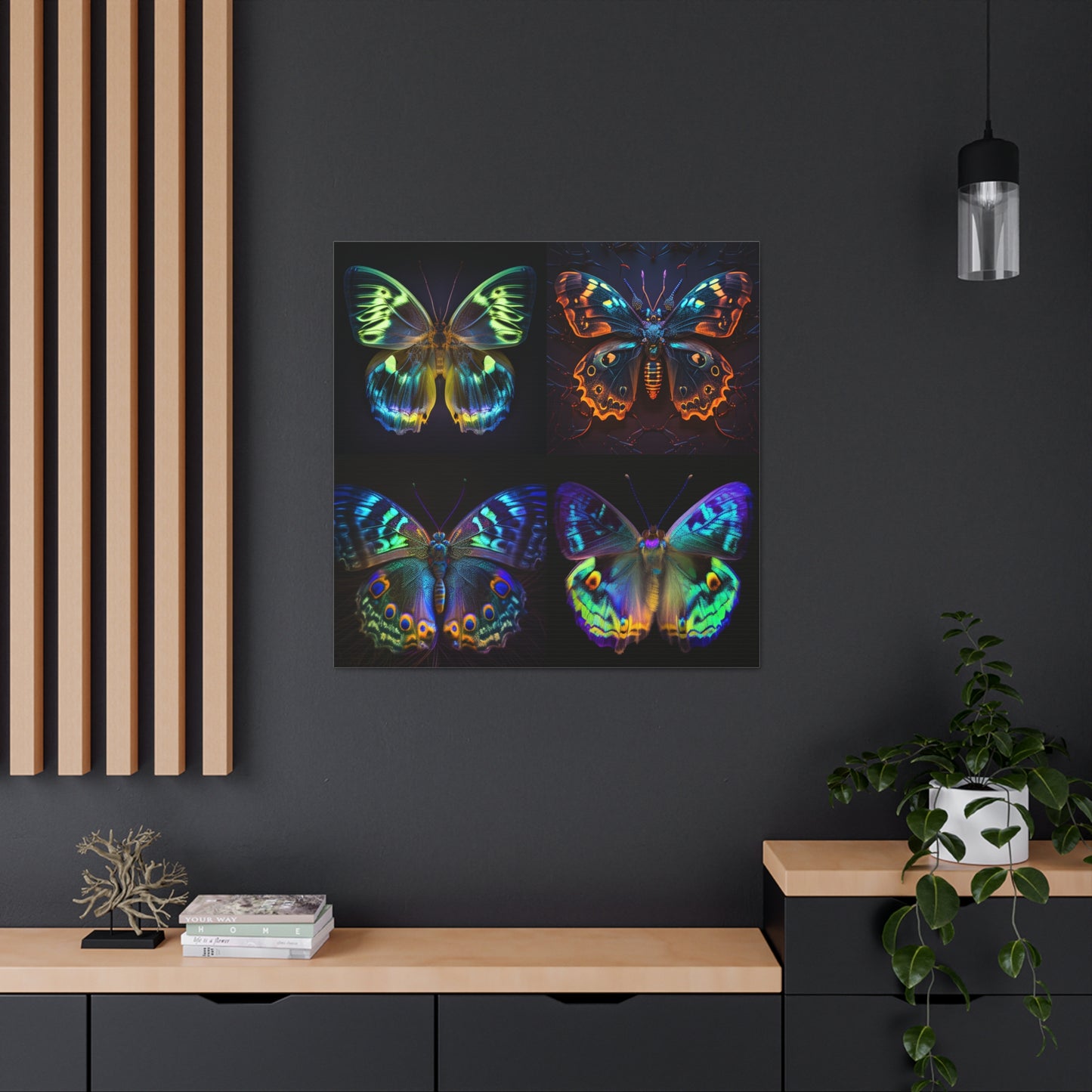 Canvas Gallery Wraps Neon Hue Butterfly 5