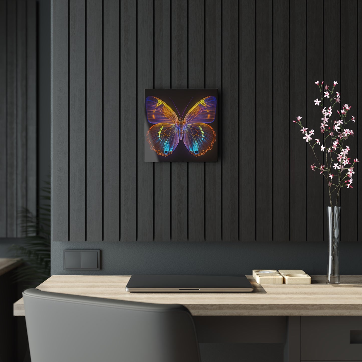 Acrylic Prints Neon Butterfly Flair 2