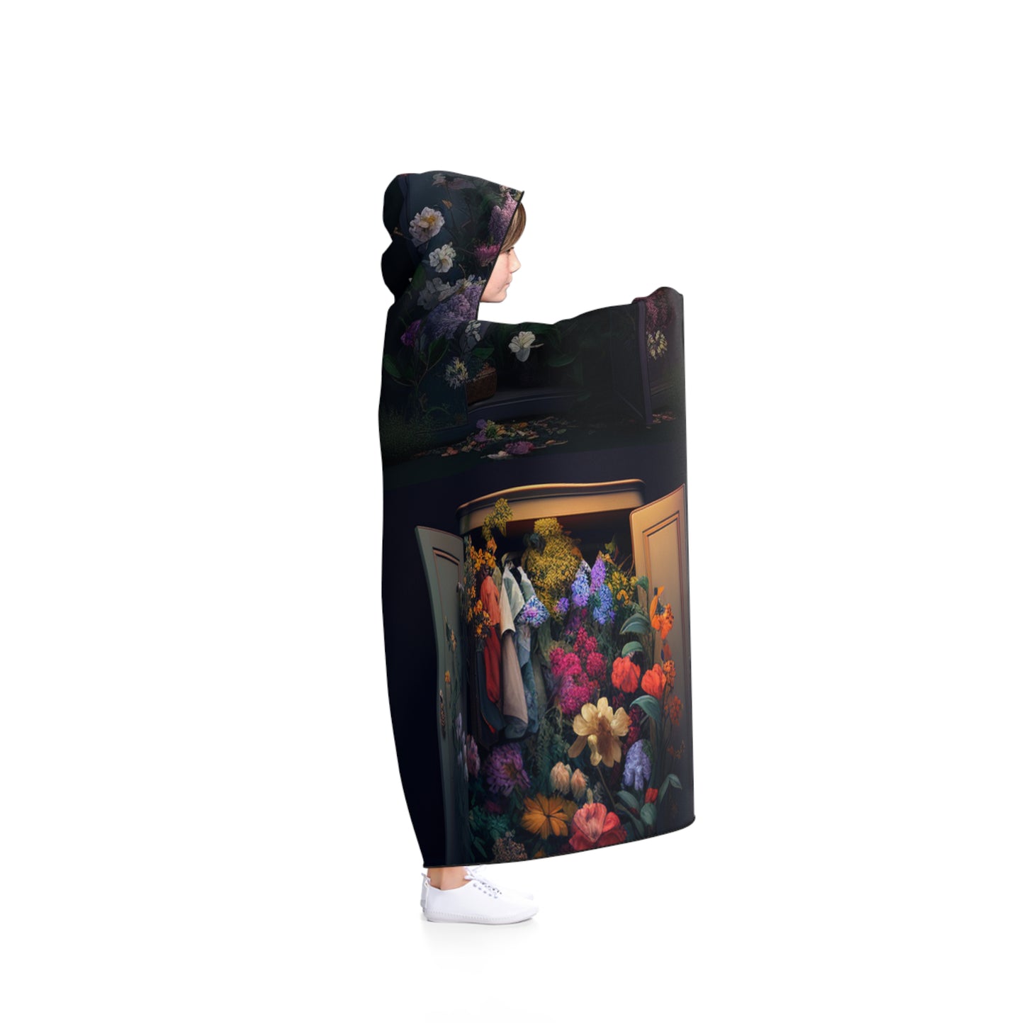 Hooded Blanket A Wardrobe Surrounded by Flowers 5