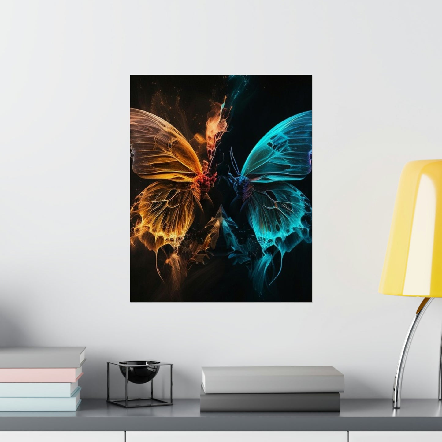 Premium Matte Vertical Posters Neon Glo Butterfly 4