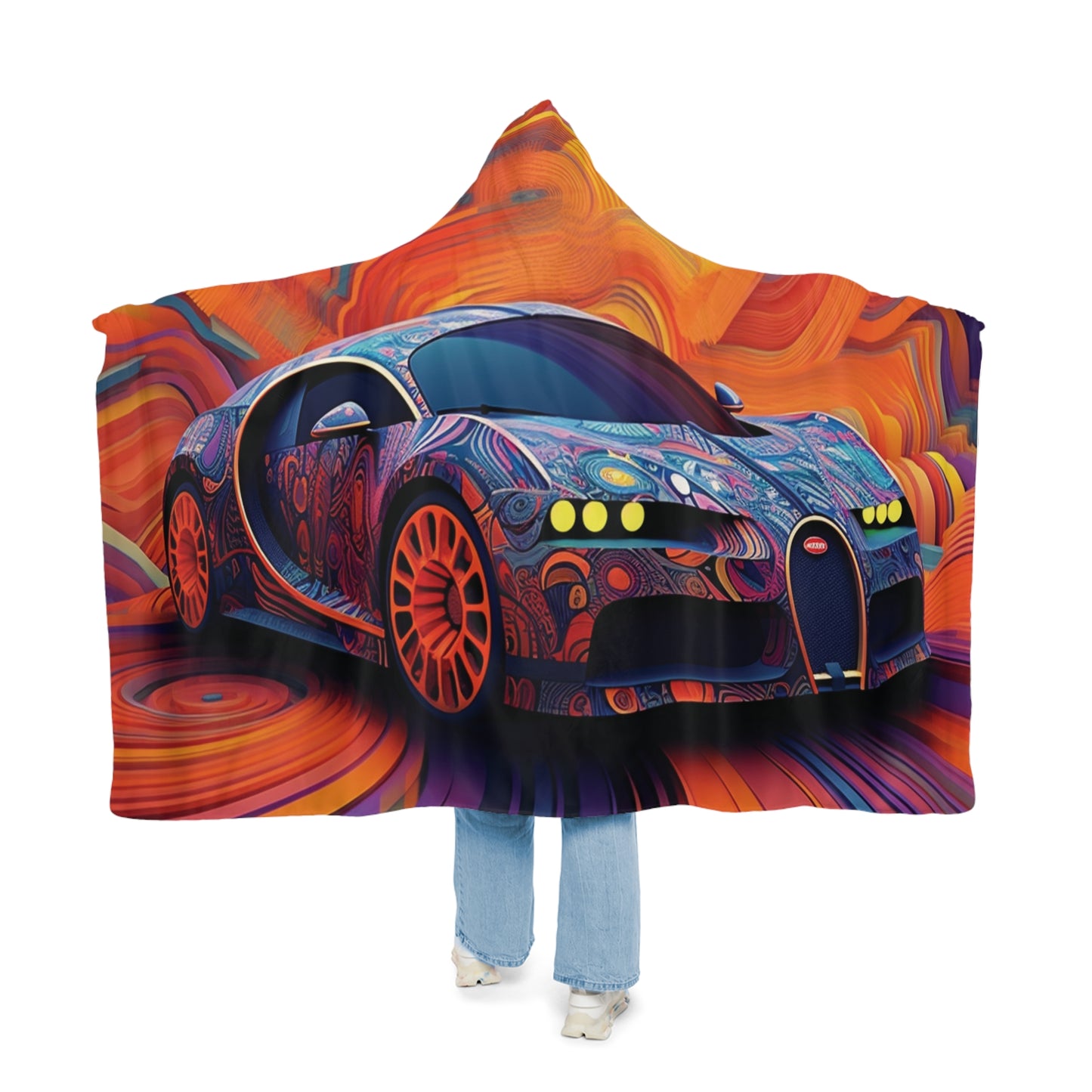 Snuggle Hooded Blanket Bugatti Abstract Concept 4