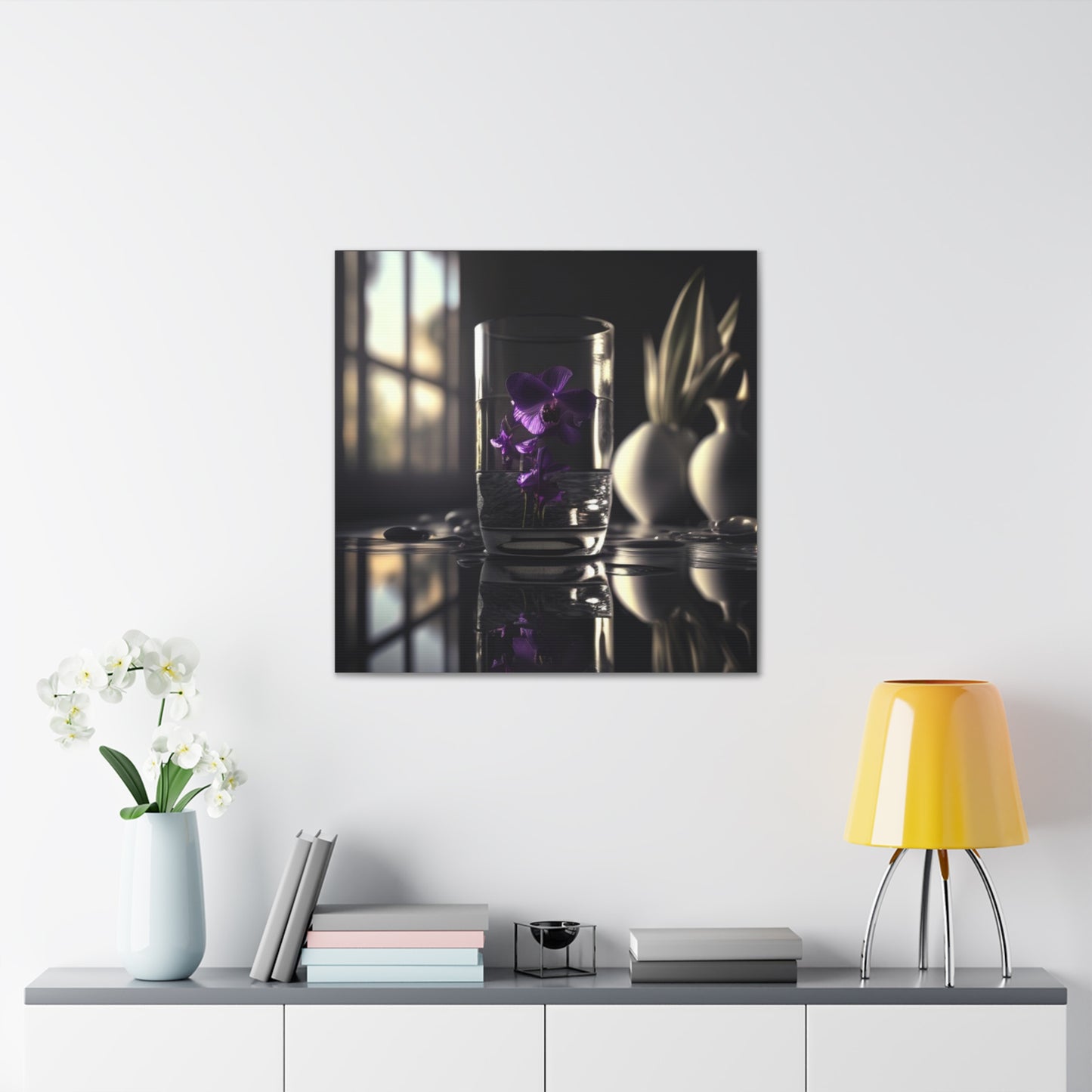 Canvas Gallery Wraps Purple Orchid Glass vase 4