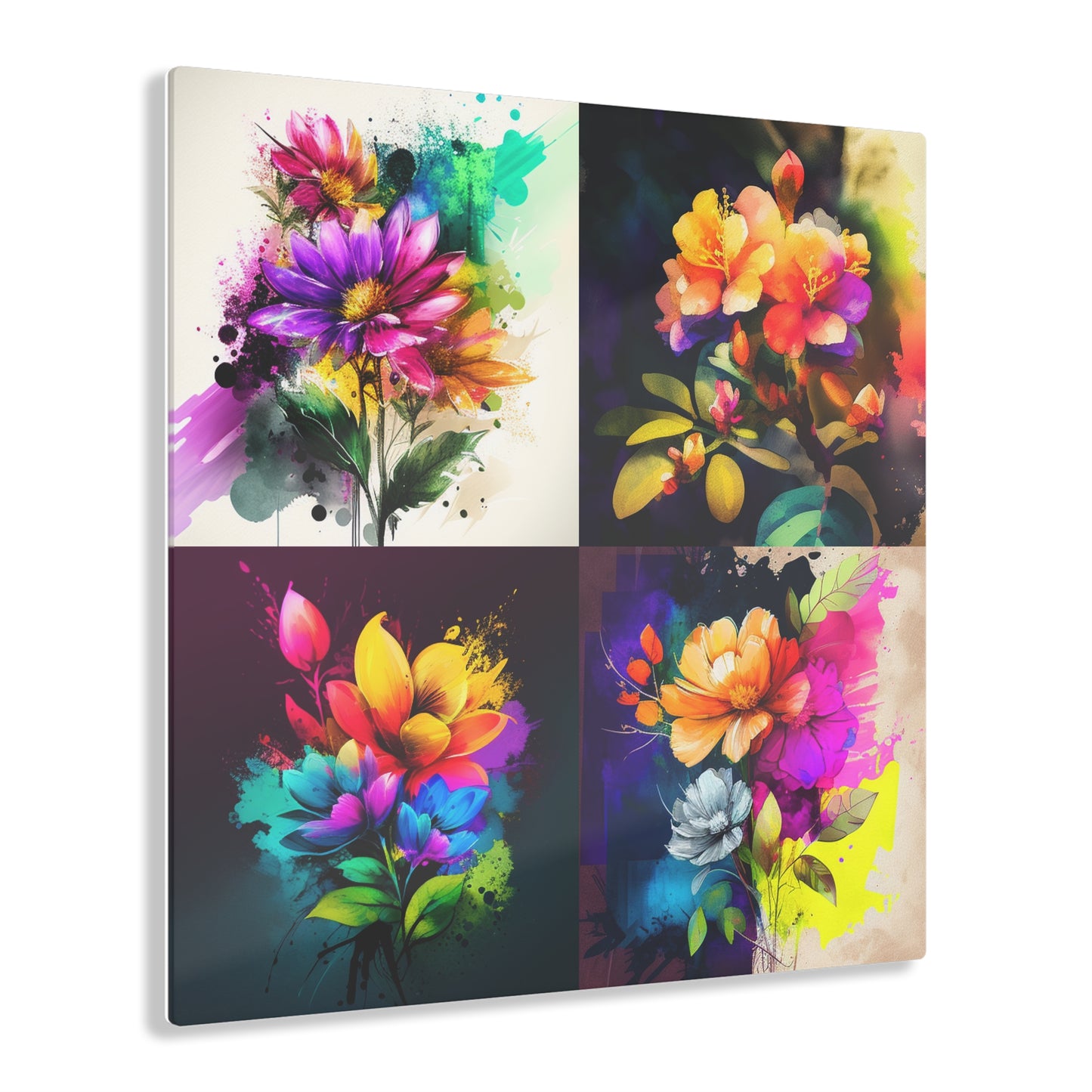 Acrylic Prints Bright Spring Flowers 5