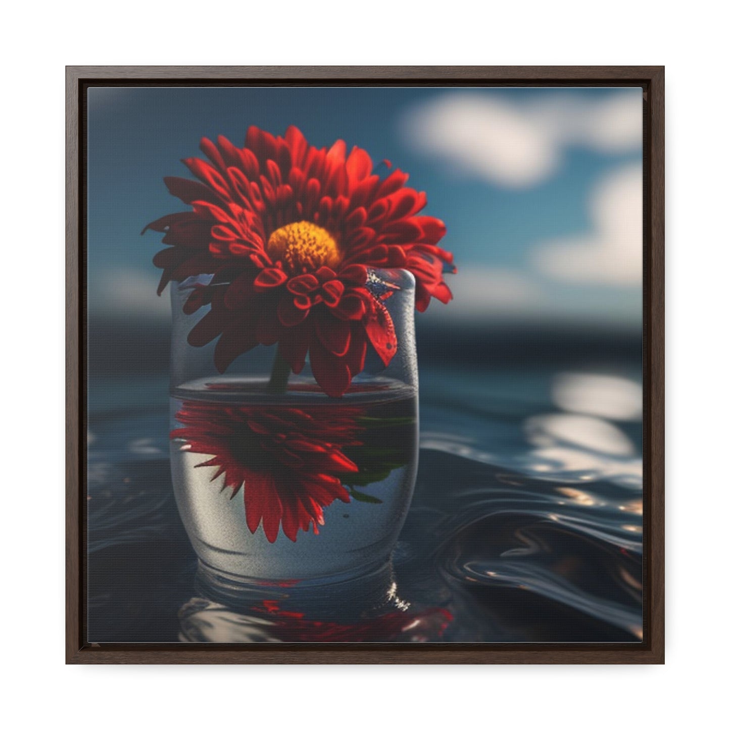 Gallery Canvas Wraps, Square Frame Chrysanthemum 3