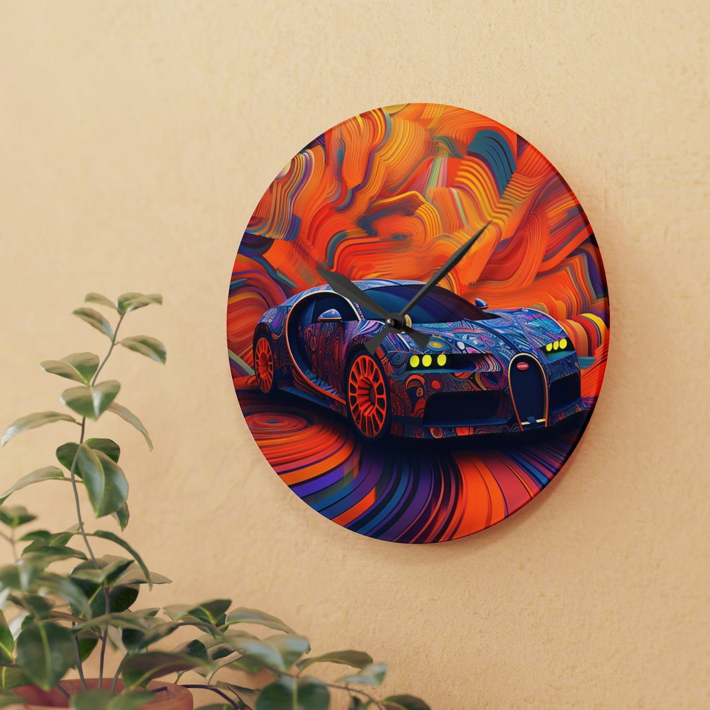 Acrylic Wall Clock Bugatti Abstract Concept 4