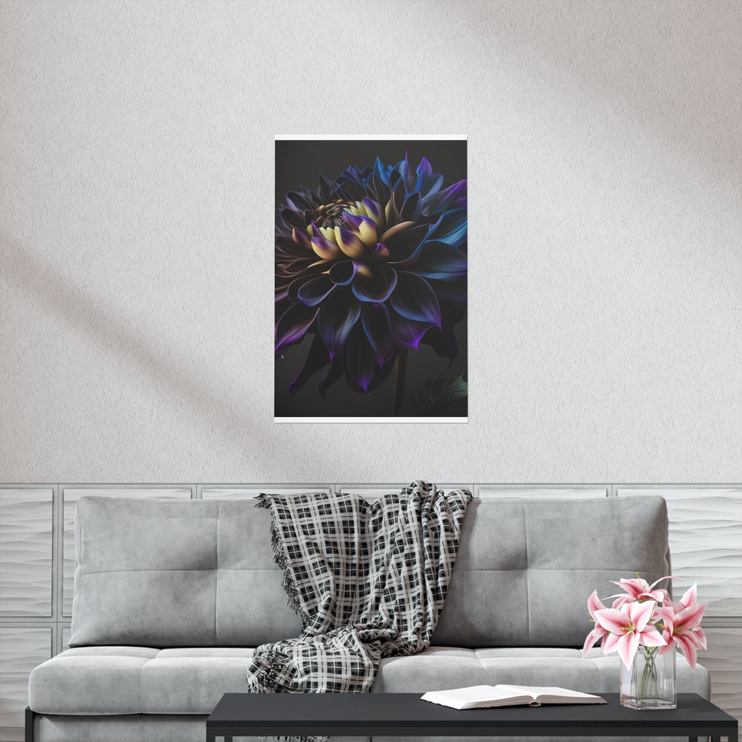 Premium Matte Vertical Posters Dahlia Purple 1