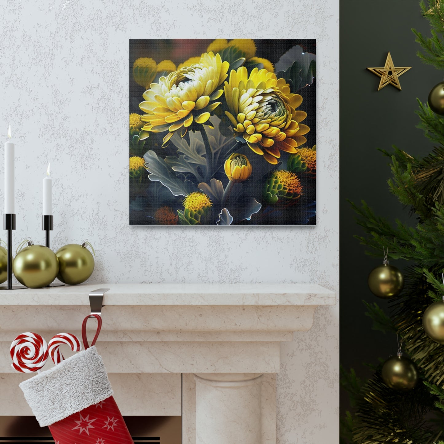 Canvas Gallery Wraps Yellow Hermosas Flores Amarillas 2