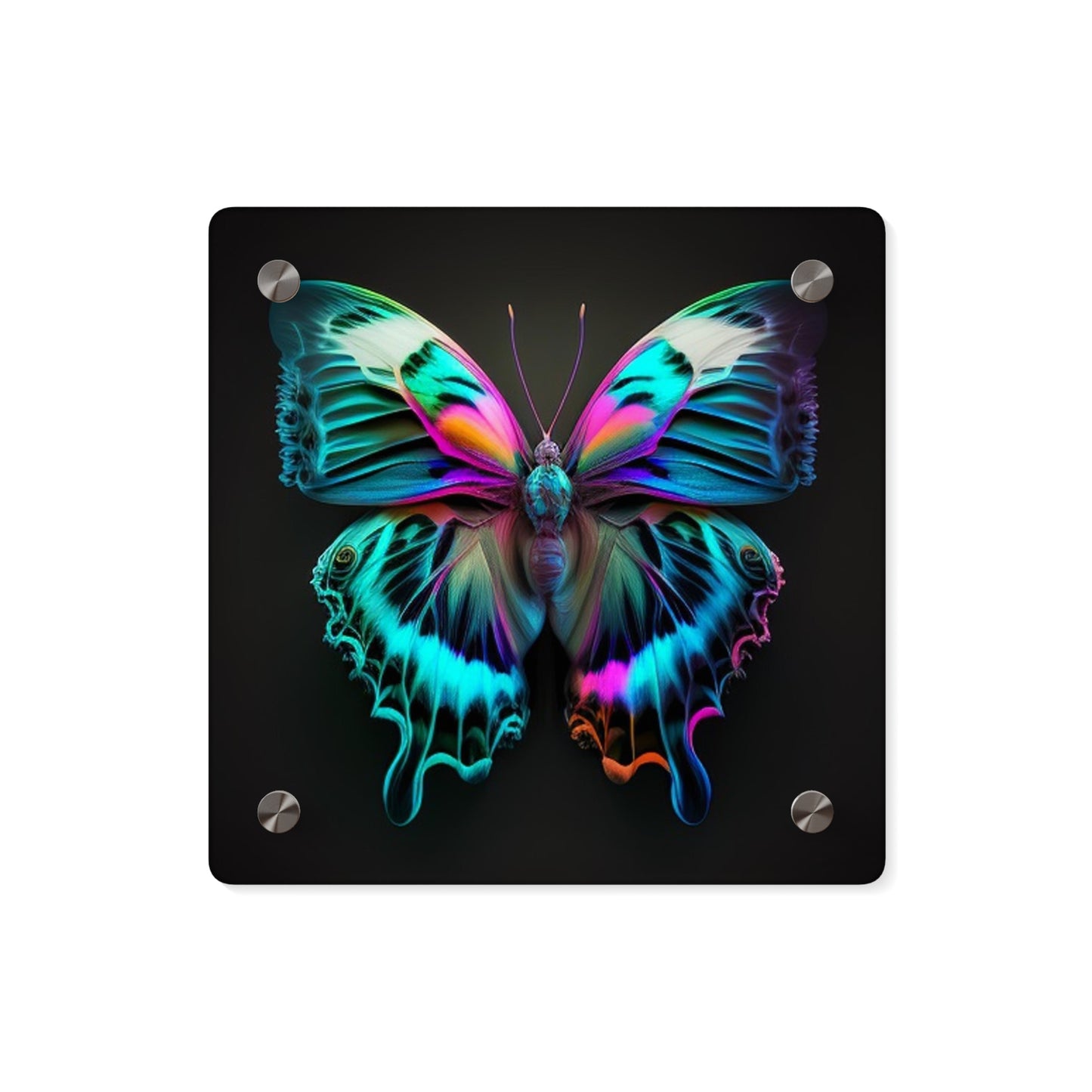 Acrylic Wall Art Panels Neon Butterfly Fusion 4