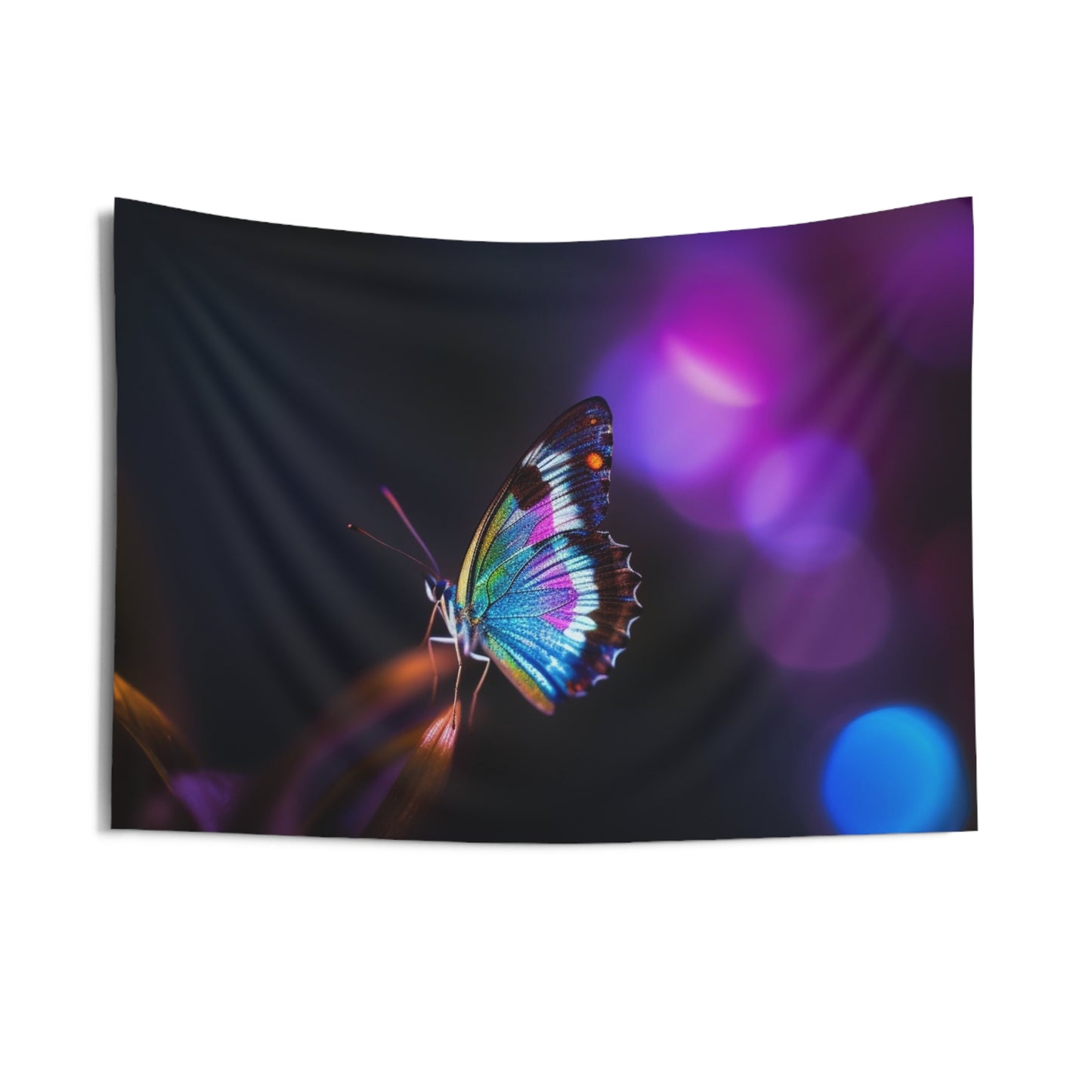 Indoor Wall Tapestries Photo Realistic Butterfly 1