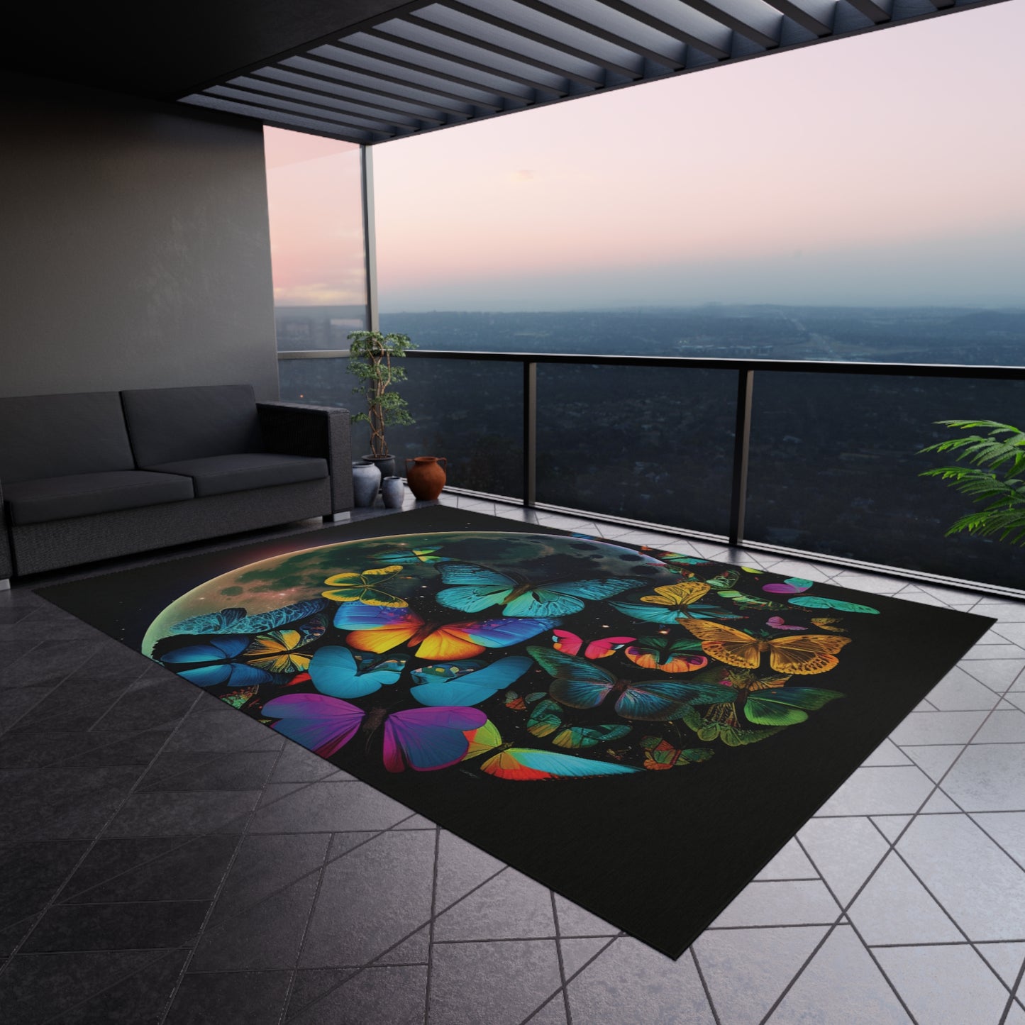 Outdoor Rug  Moon Butterfly 2