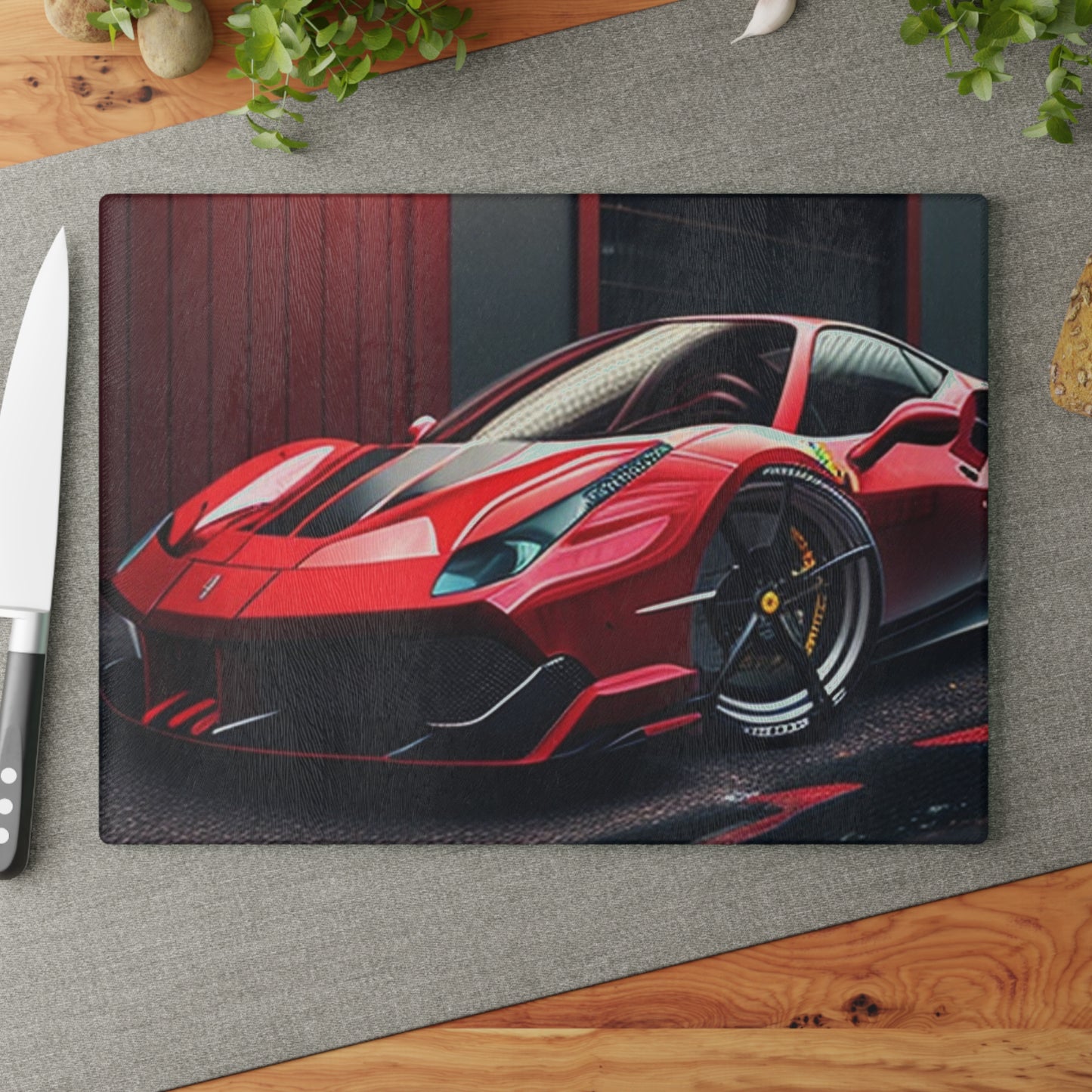 Glass Cutting Board Ferrari Hyper 1