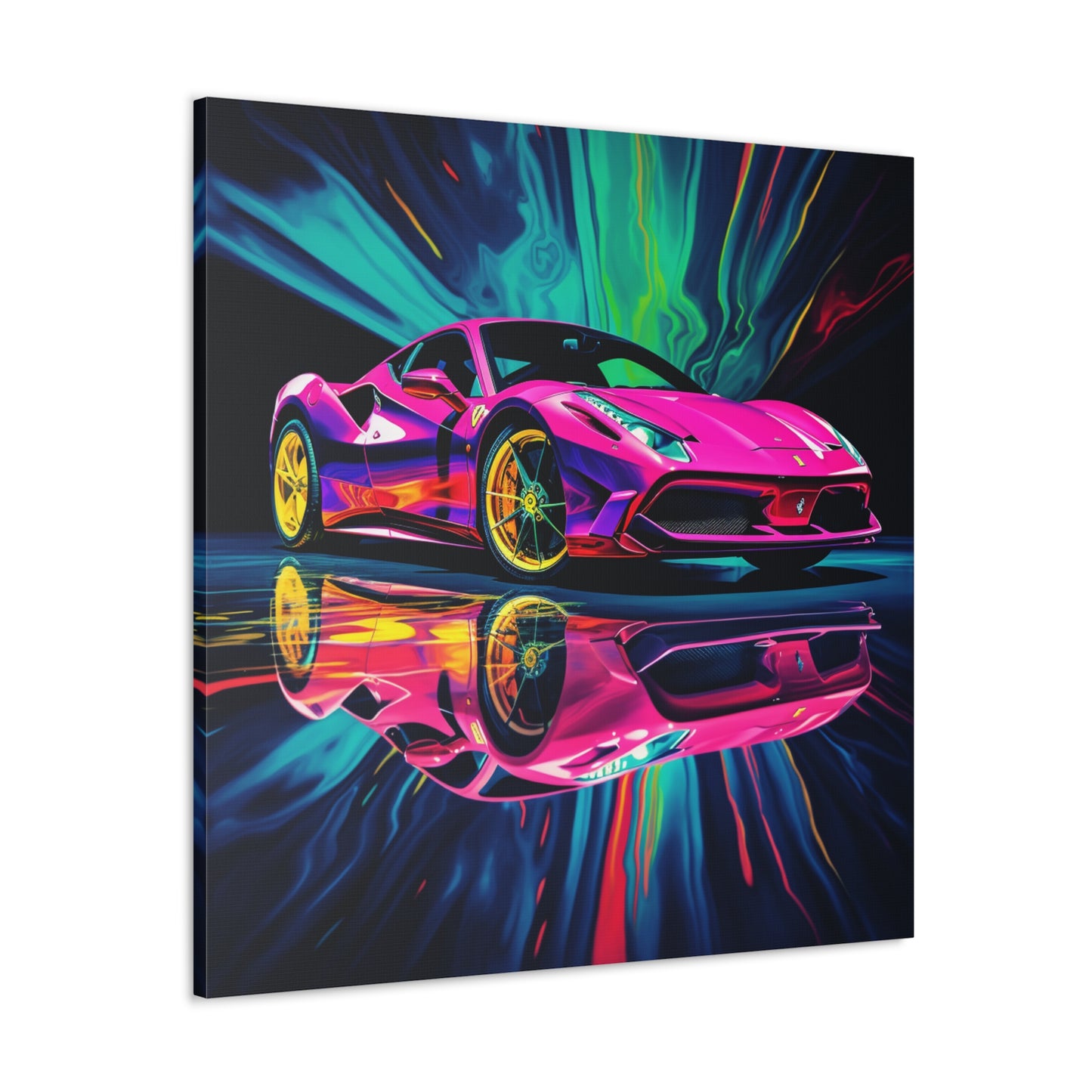 Canvas Gallery Wraps Pink Ferrari Macro 4