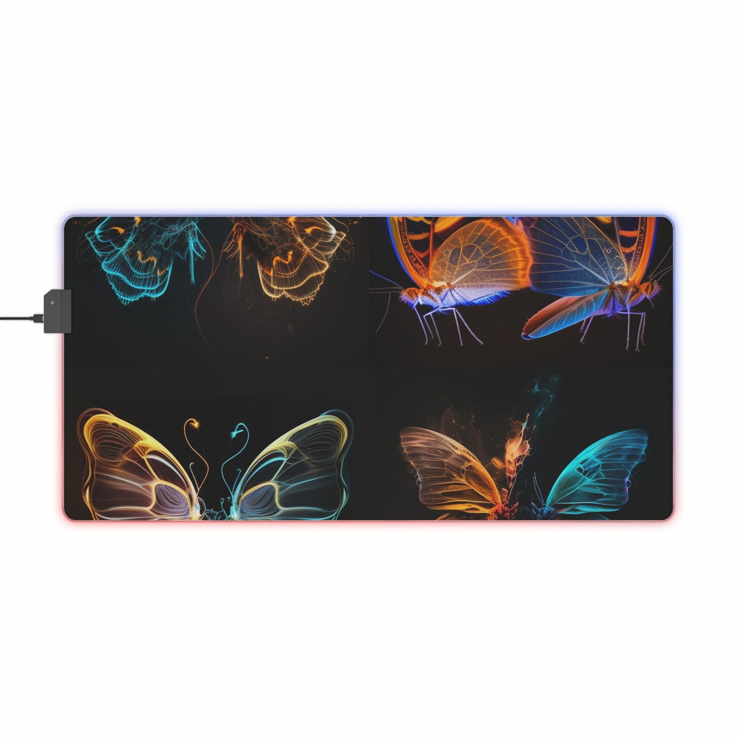 LED Gaming Mouse Pad Neon Glo Butterfly 5