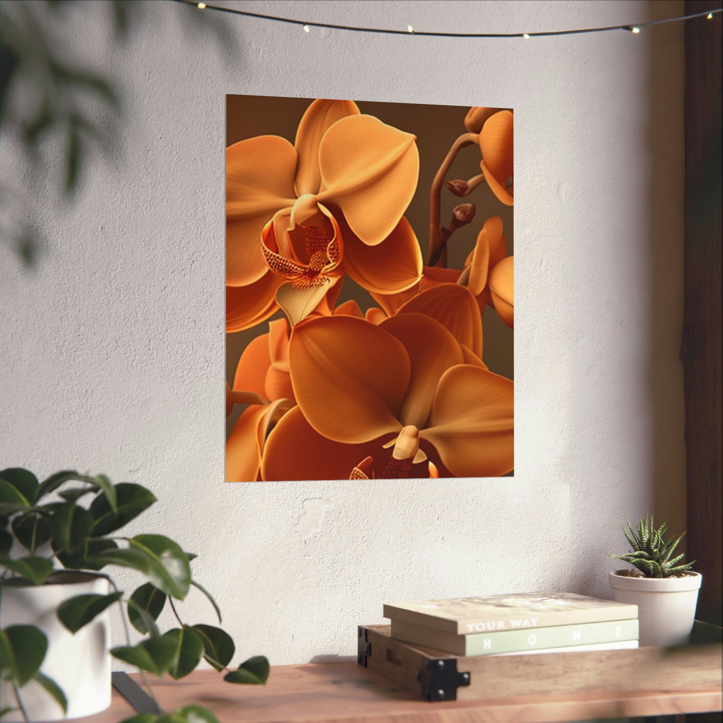 Premium Matte Vertical Posters orchid pedals 4