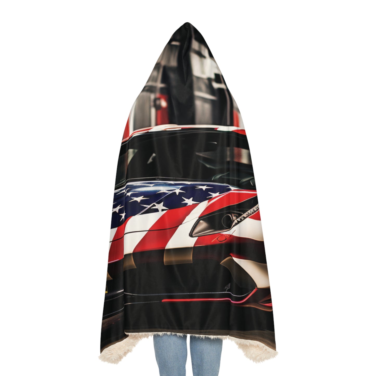 Snuggle Hooded Blanket American Flag Farrari 3