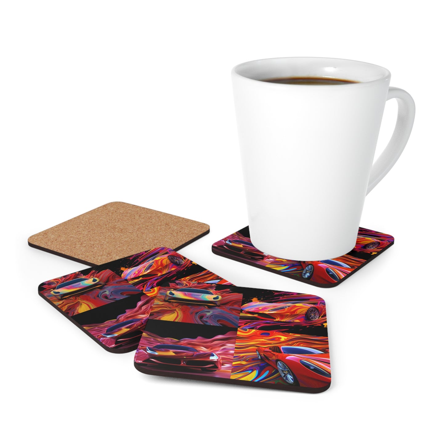 Corkwood Coaster Set Ferrari Water Fusion 5