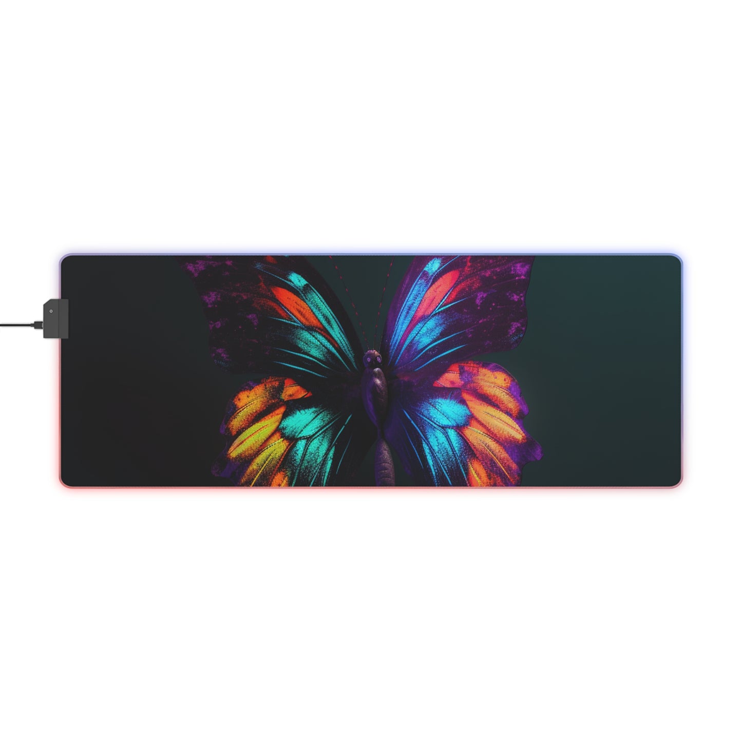 LED Gaming Mouse Pad Hyper Colorful Butterfly Purple 1