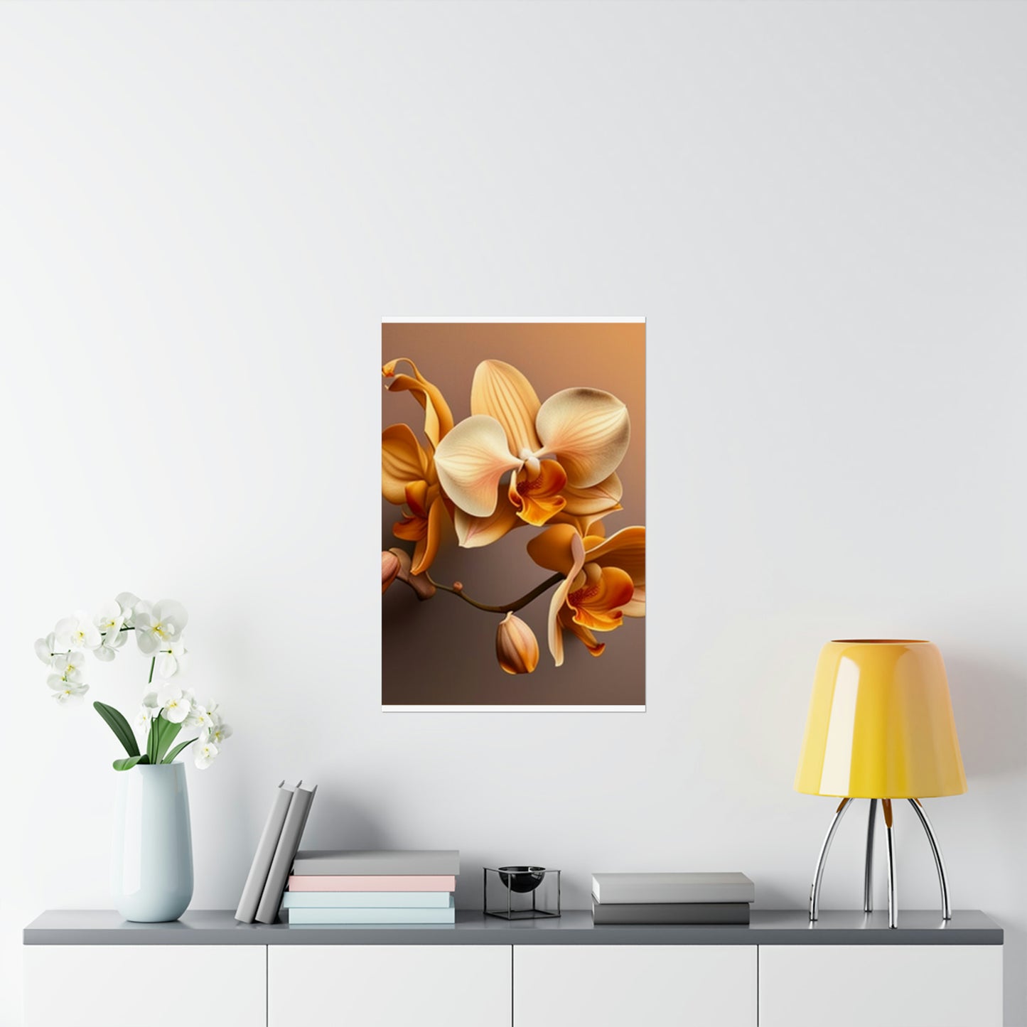 Premium Matte Vertical Posters orchid pedals 2