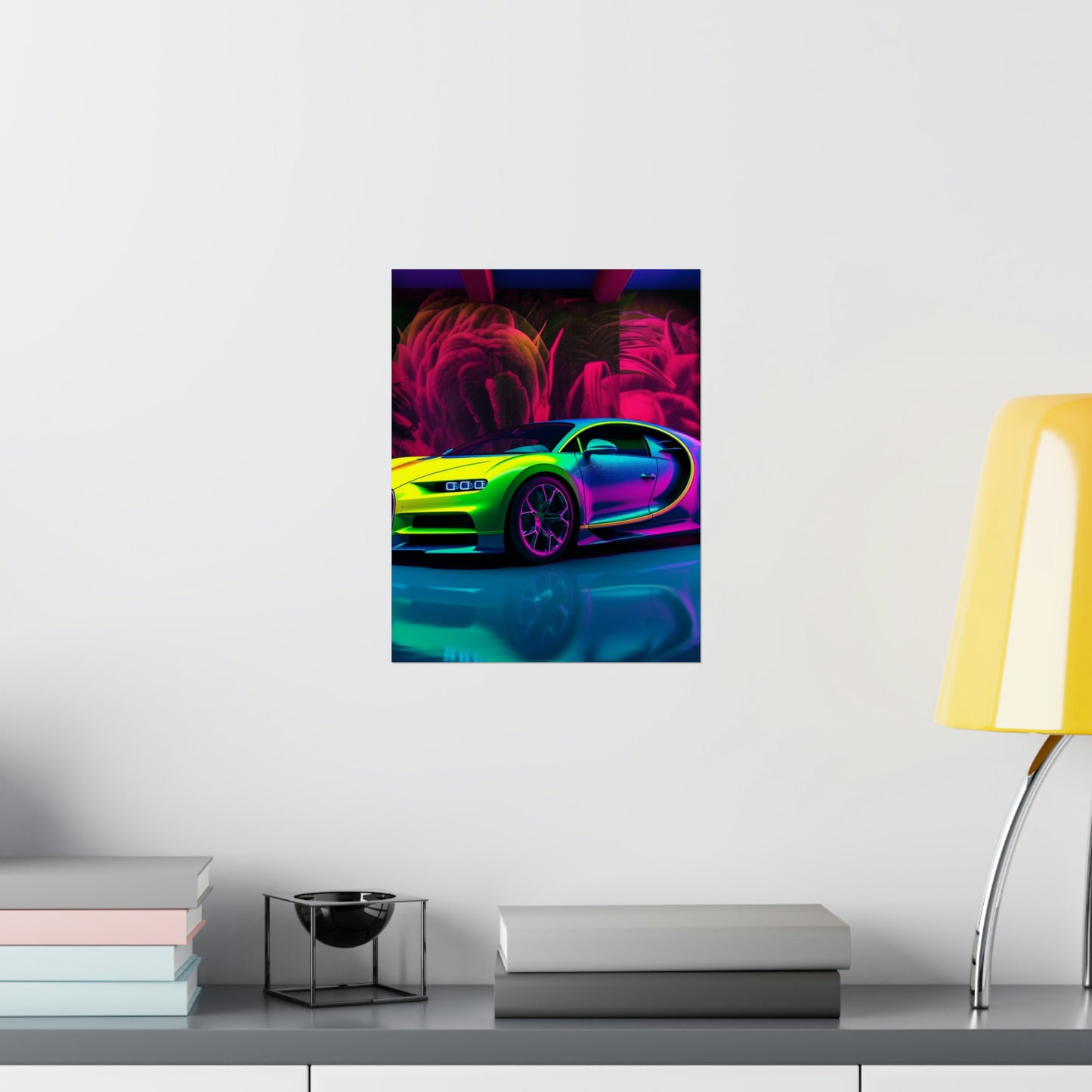 Premium Matte Vertical Posters Florescent Bugatti Flair 1