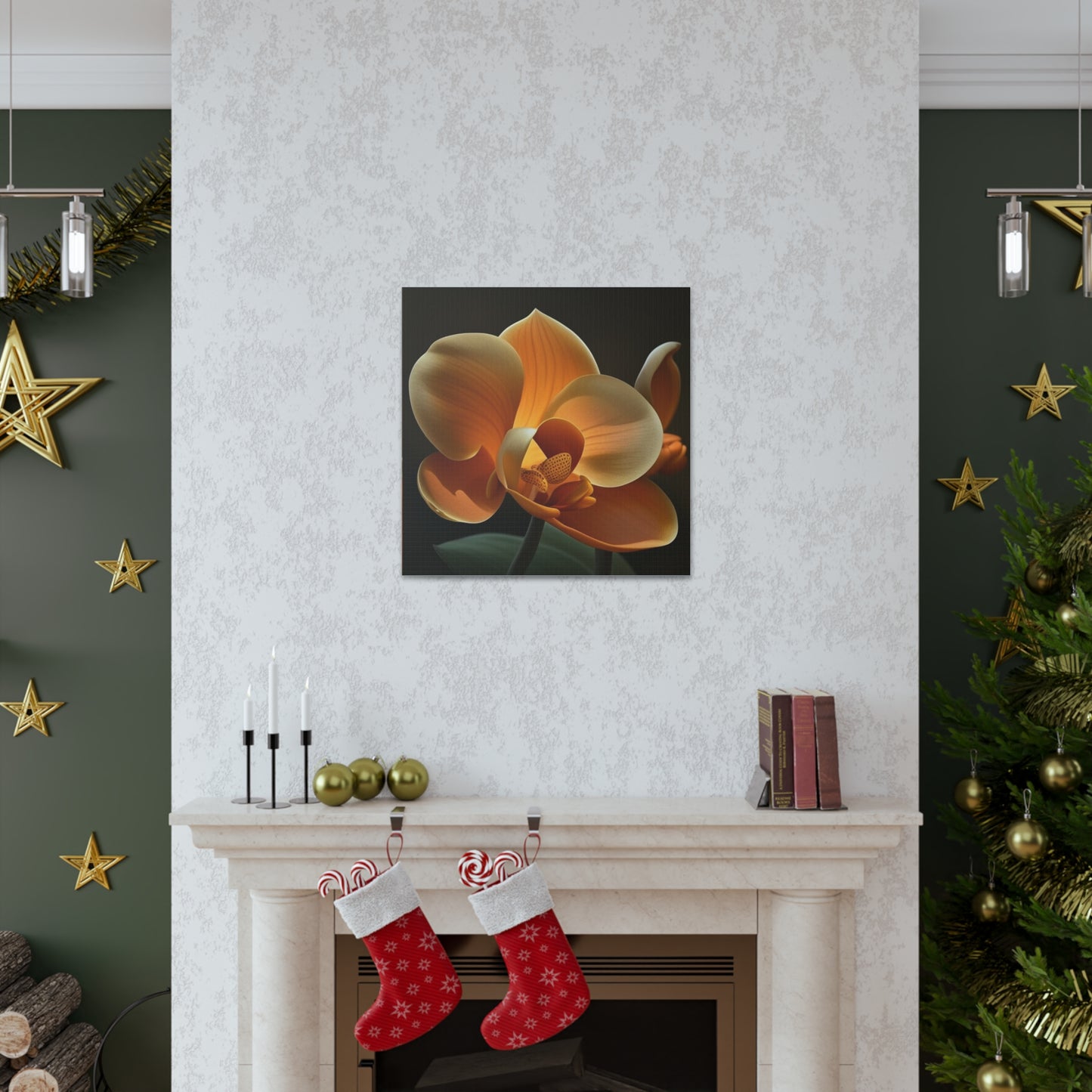 Canvas Gallery Wraps Orange Orchid 4