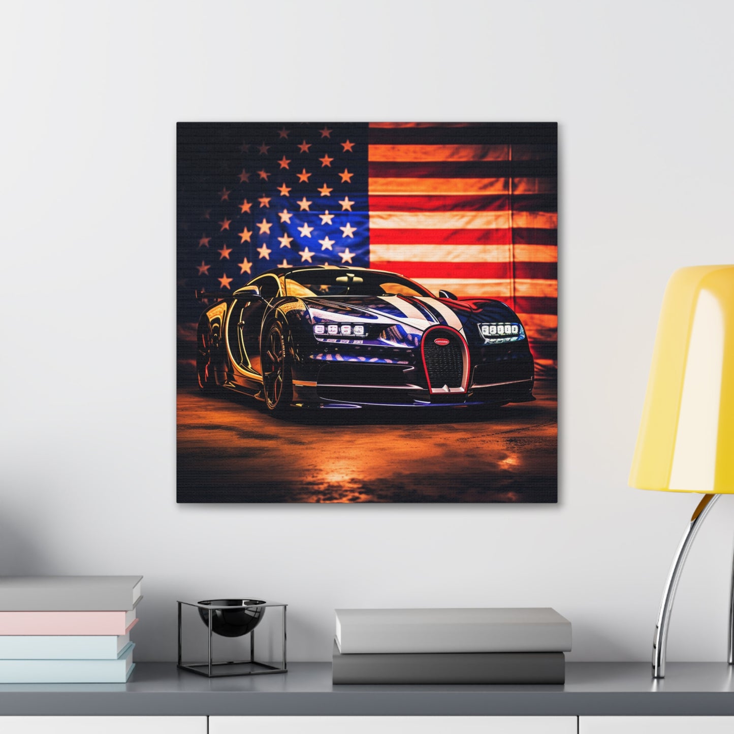 Canvas Gallery Wraps Macro Bugatti American Flag 4