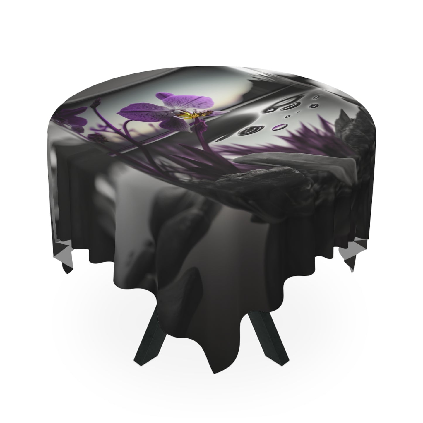 Tablecloth Purple Orchid Glass vase 2