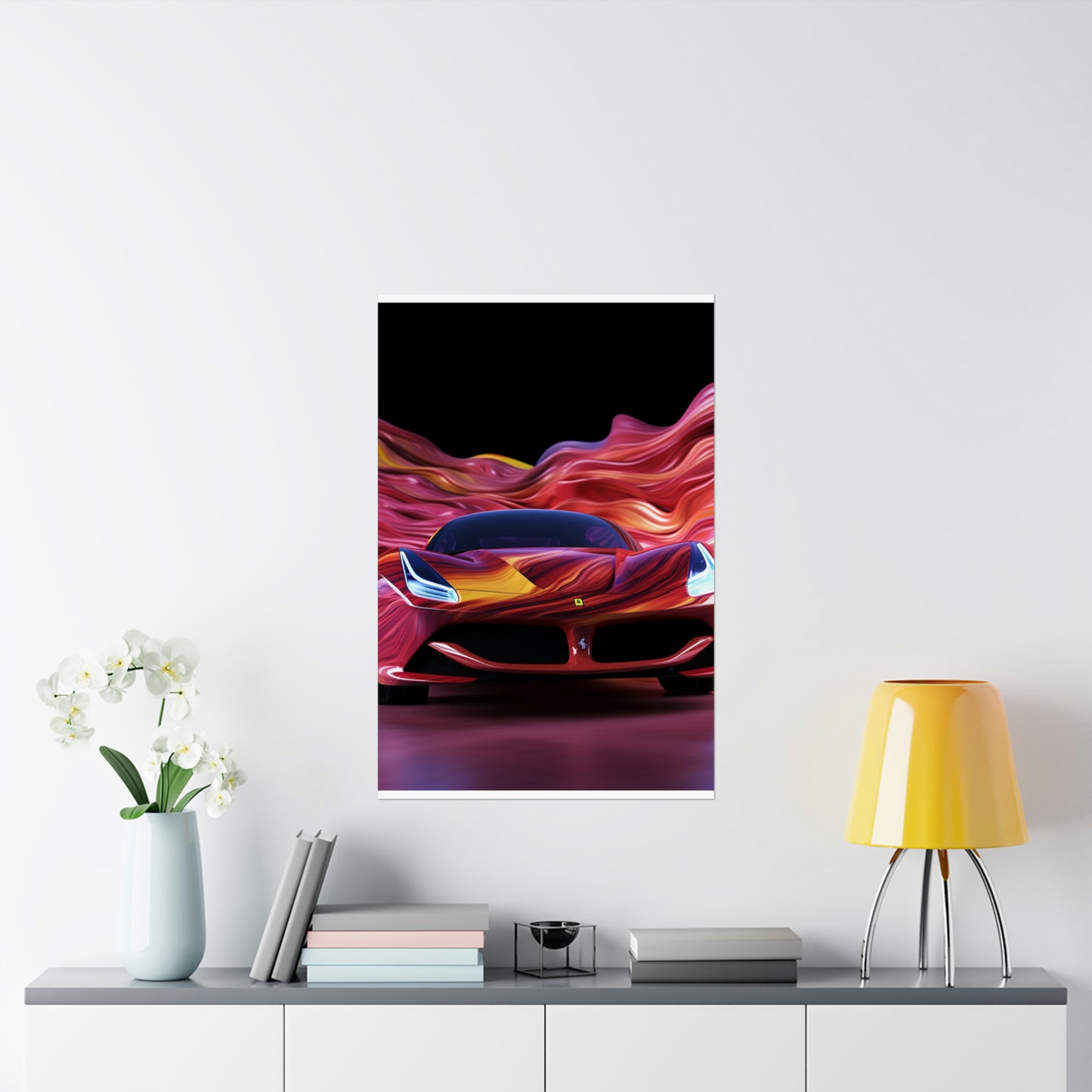 Premium Matte Vertical Posters Ferrari Water Fusion 3