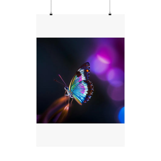 Premium Matte Vertical Posters Photo Realistic Butterfly 1