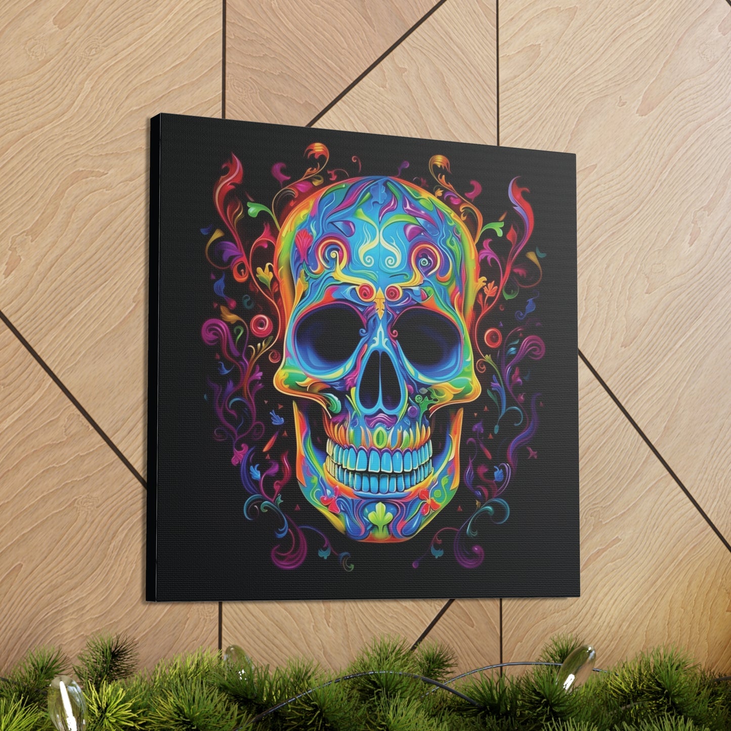 Canvas Gallery Wraps Macro Skull Color 4