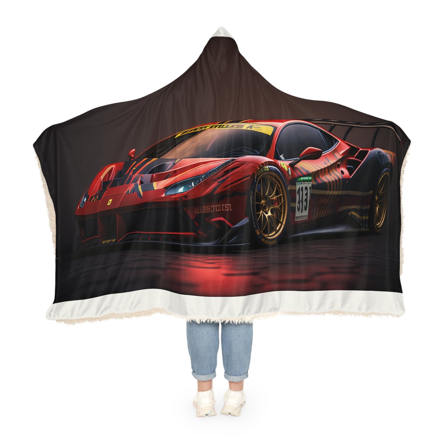 Snuggle Hooded Blanket Ferrari Red 1