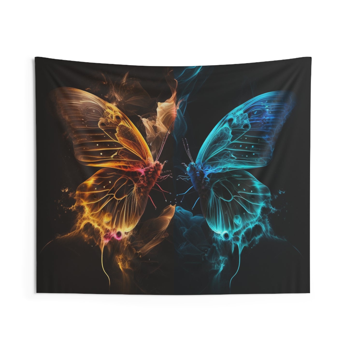 Indoor Wall Tapestries Kiss Neon Butterfly 9