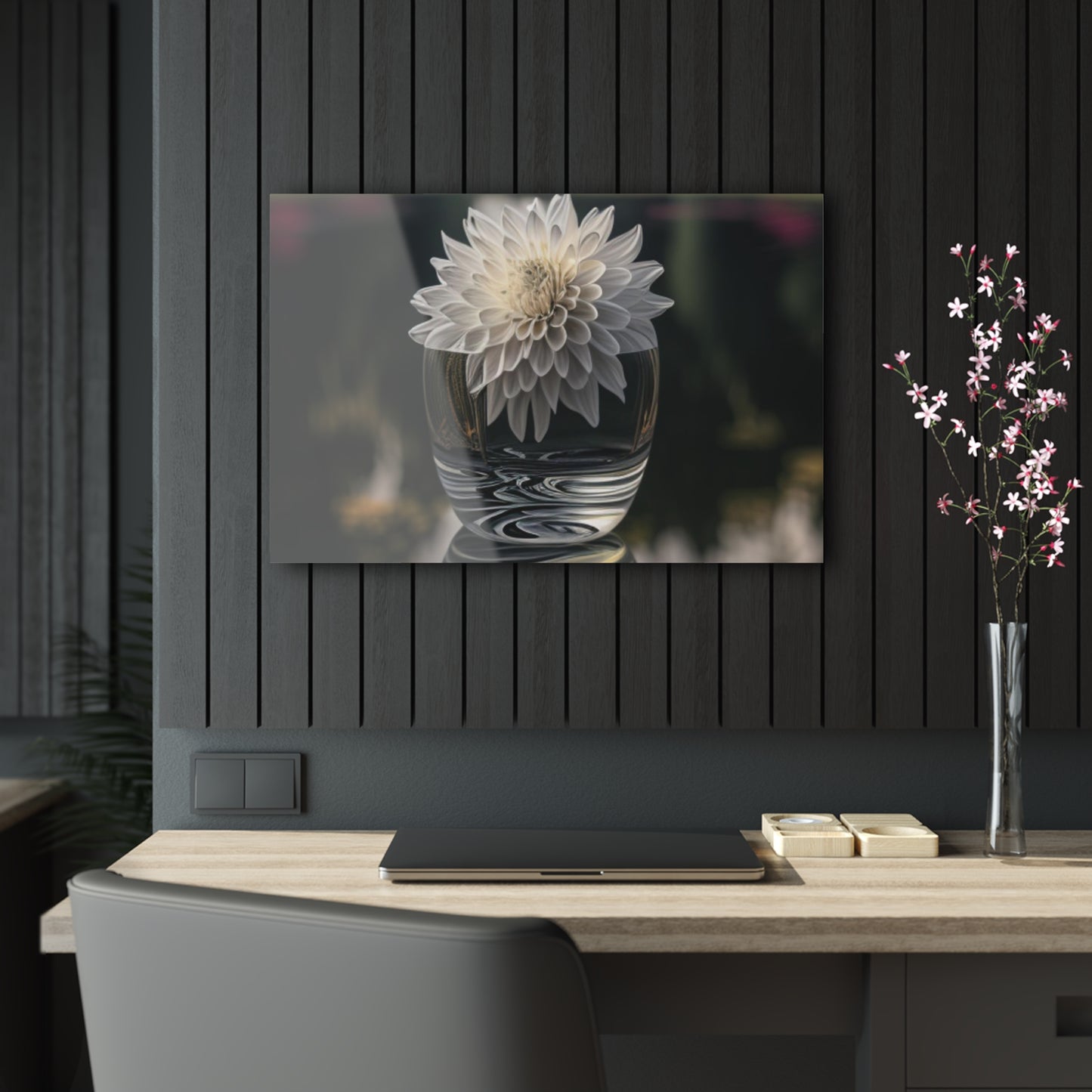 Acrylic Prints White Dahlia 2