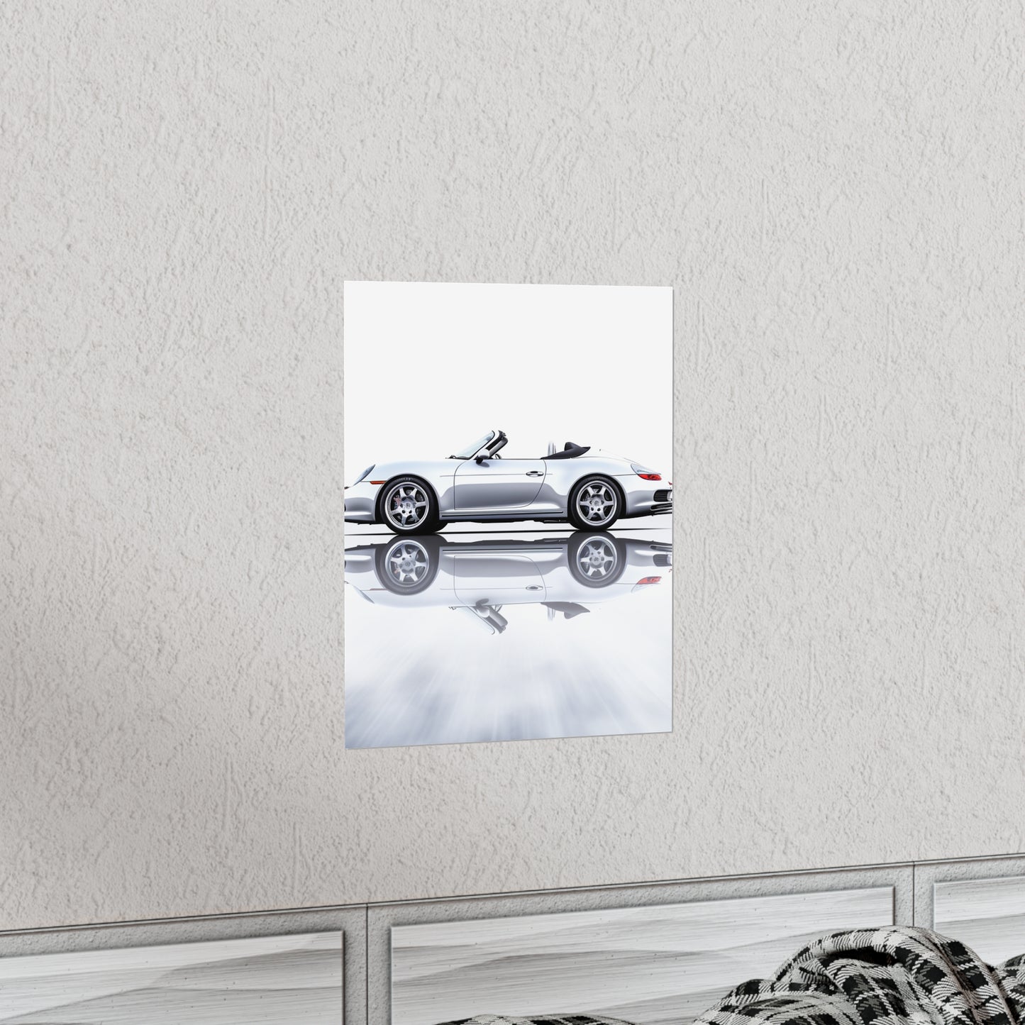 Premium Matte Vertical Posters 911 Speedster on water 3