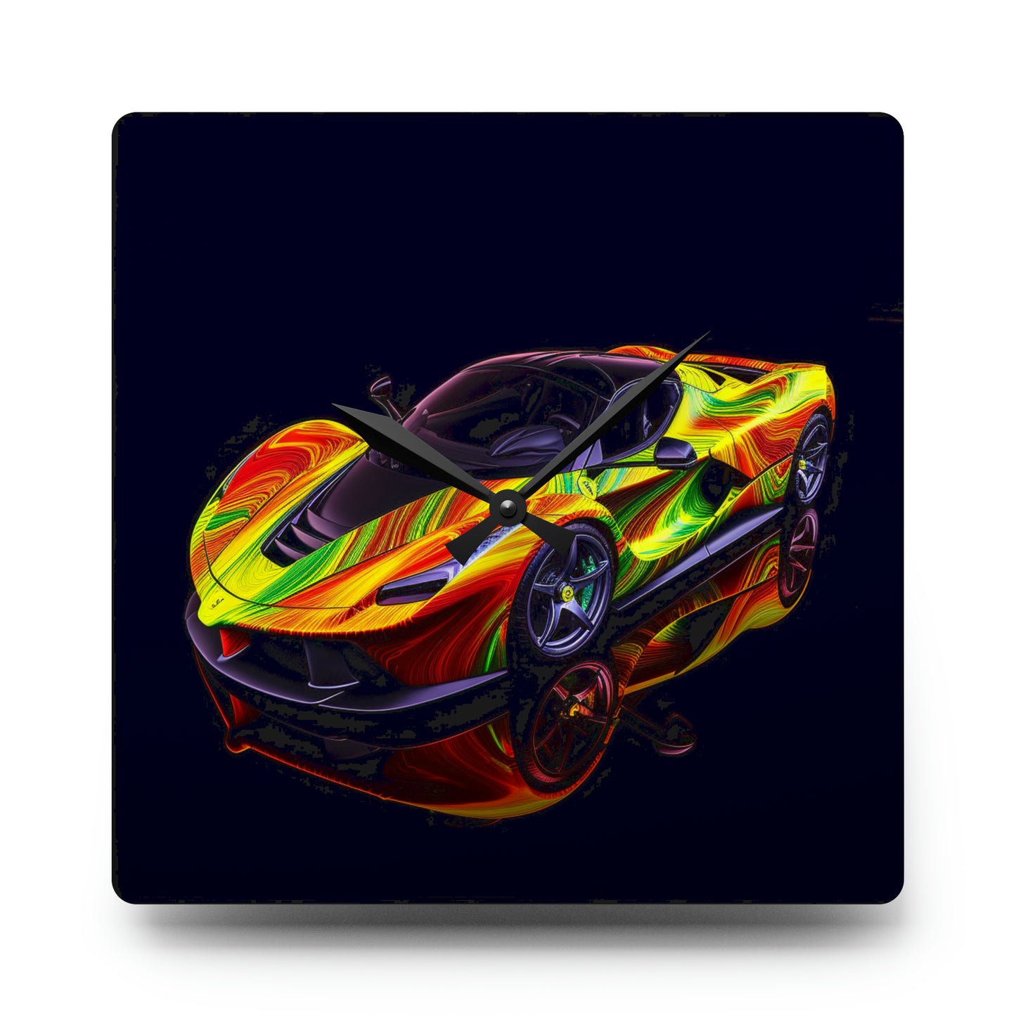 Acrylic Wall Clock Ferrari Neon 4