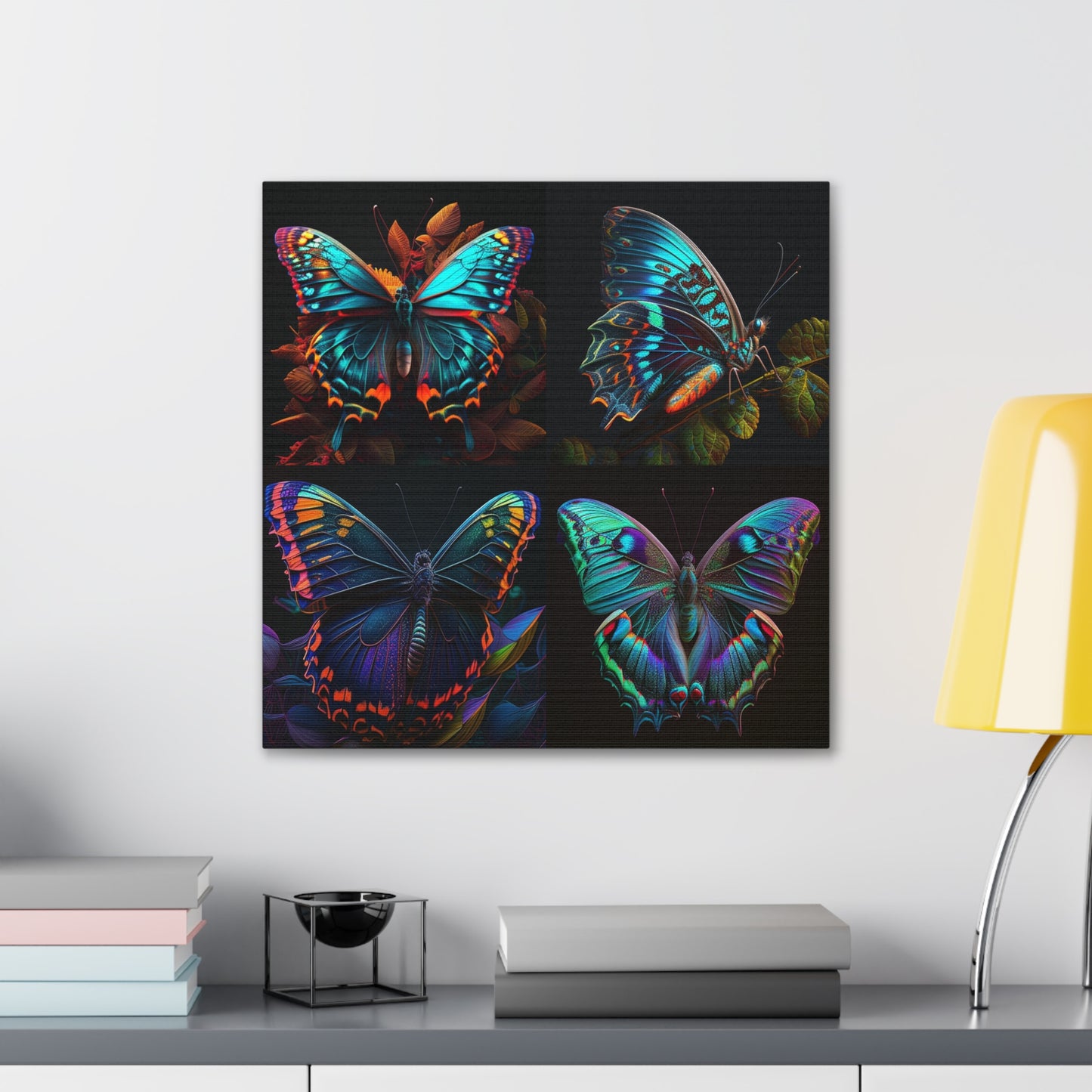 Canvas Gallery Wraps Hue Neon Butterfly 5