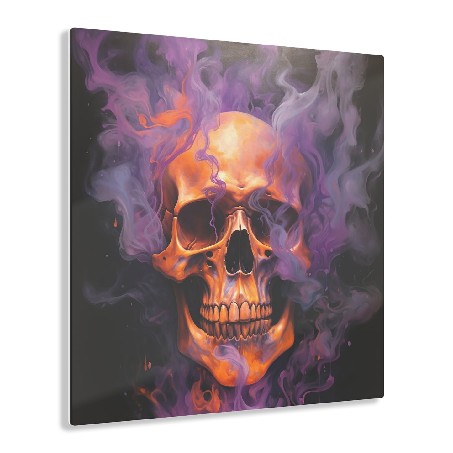 Acrylic Prints Skull Flames 4