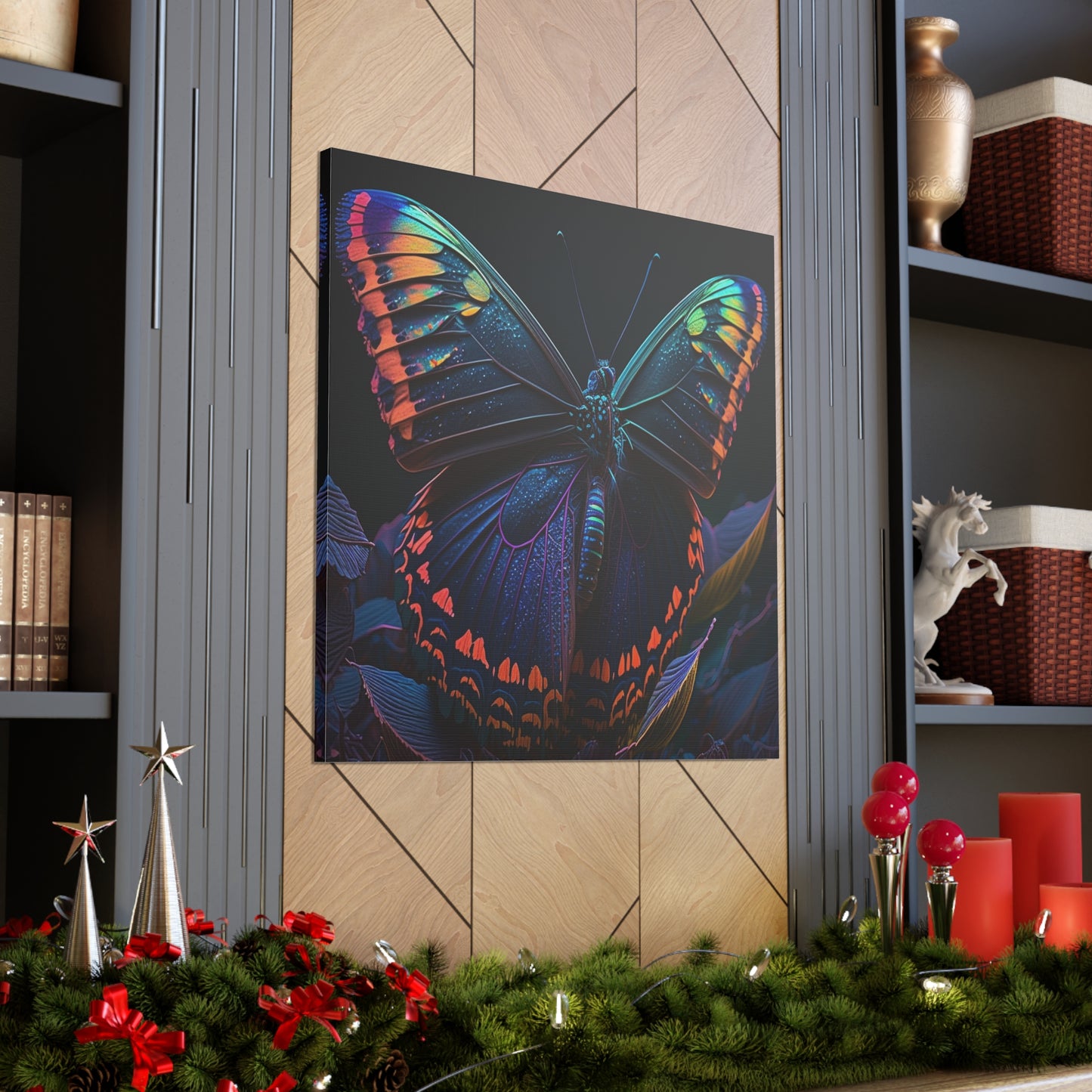 Canvas Gallery Wraps Hue Neon Butterfly 3