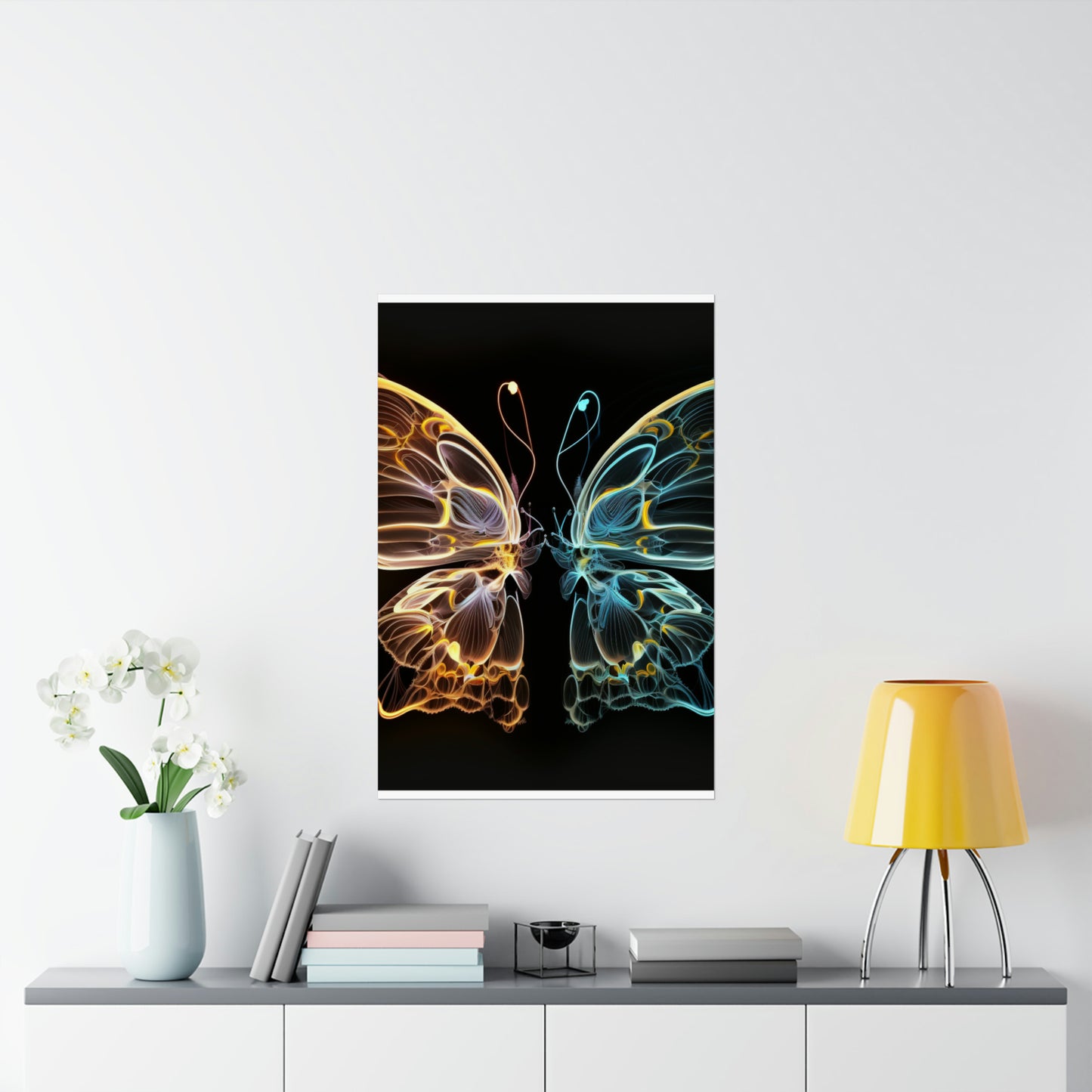 Premium Matte Vertical Posters Neon Glo Butterfly 3