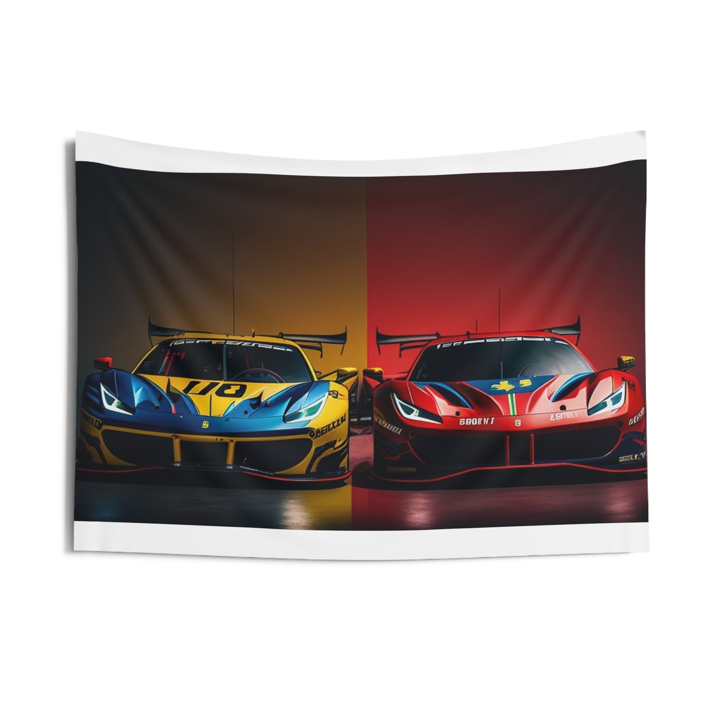 Indoor Wall Tapestries Ferrari Red Blue 3