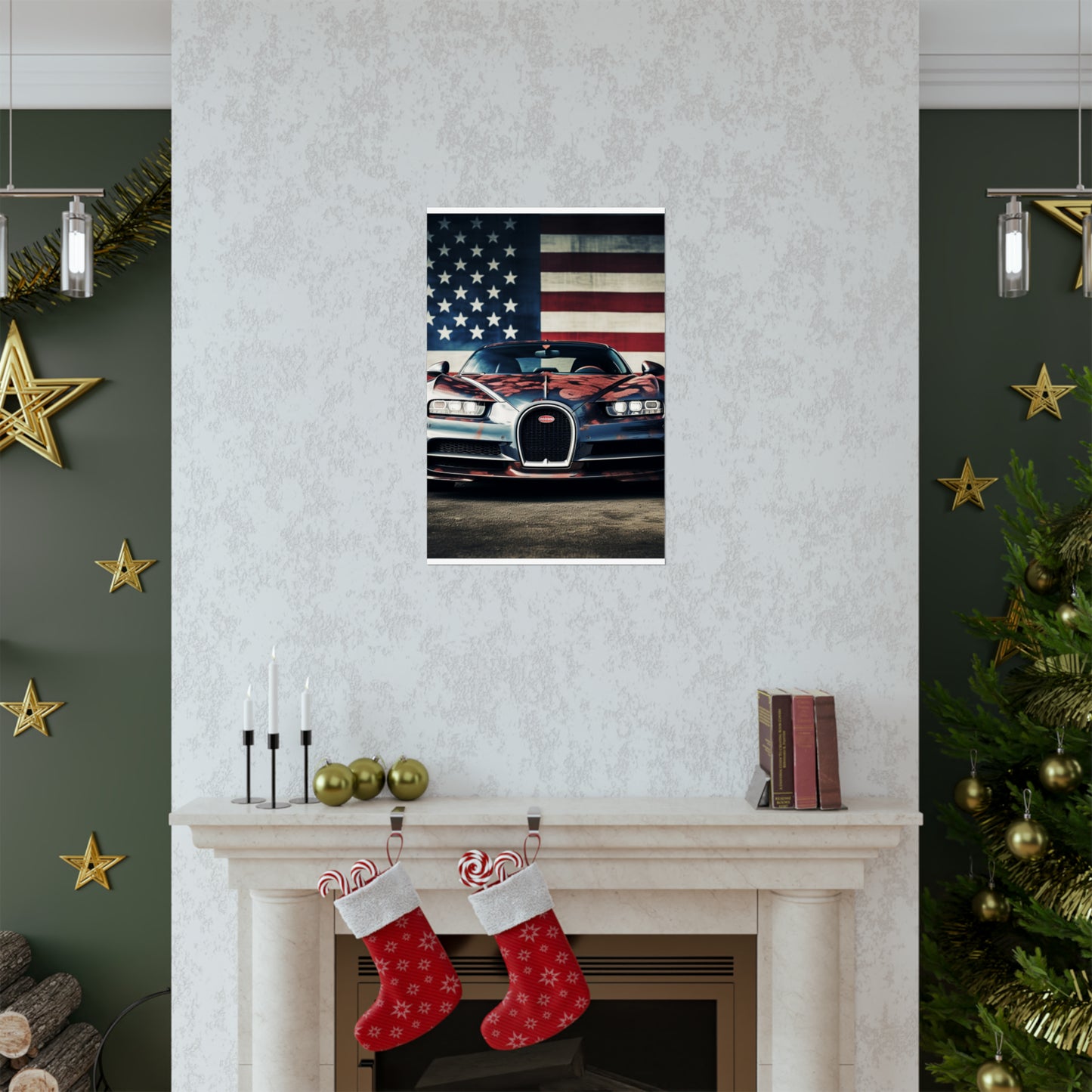 Premium Matte Vertical Posters Bugatti Flag 3