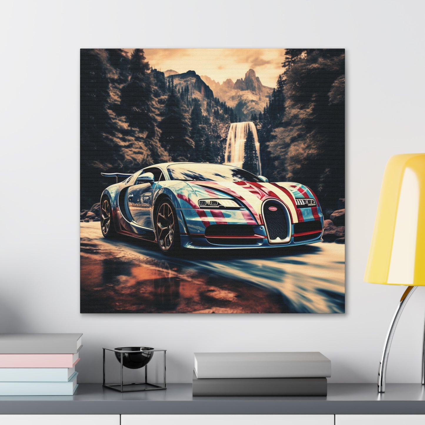 Canvas Gallery Wraps Bugatti Waterfall 1